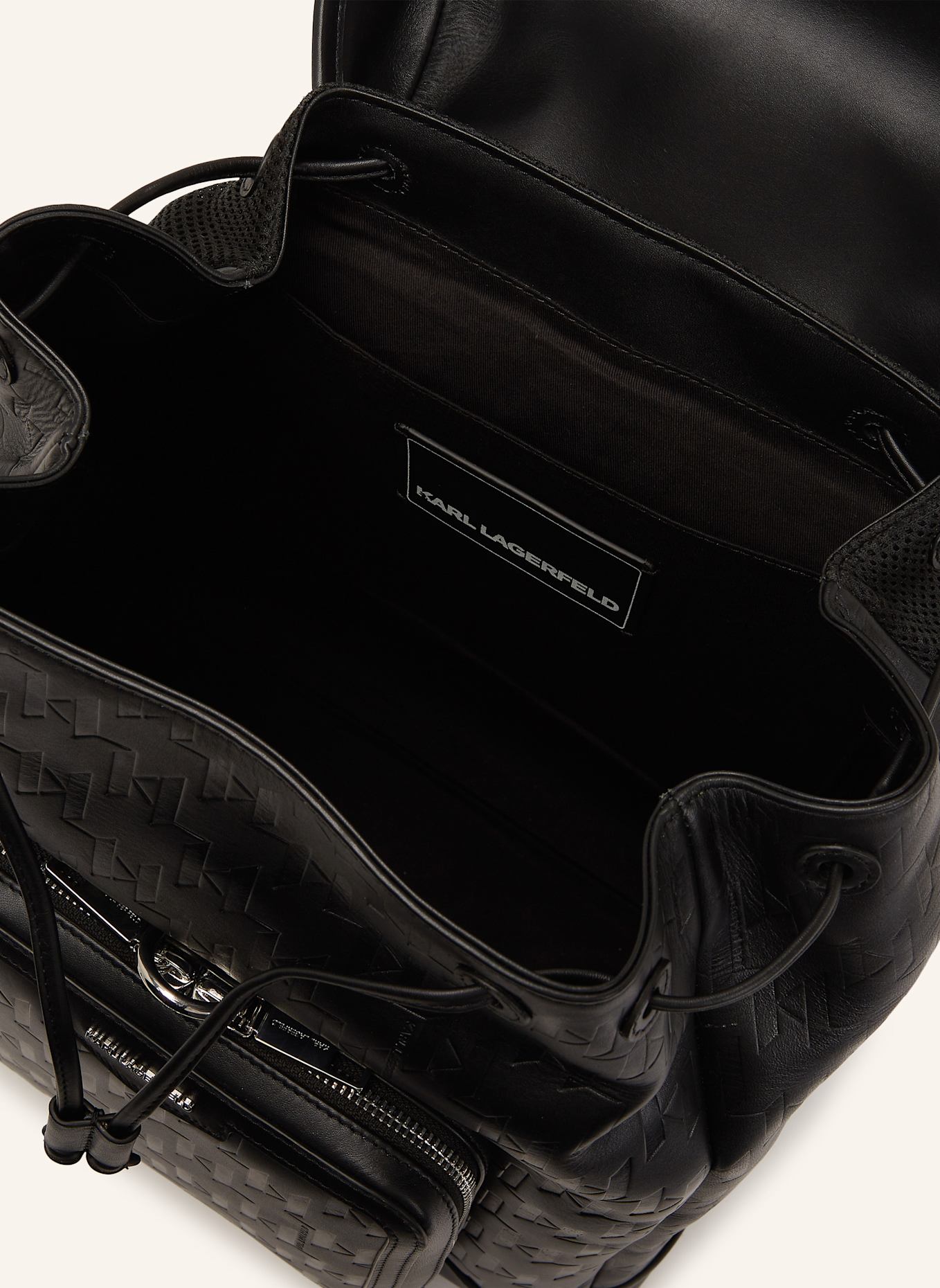 KARL LAGERFELD Rucksack: SCHWARZ