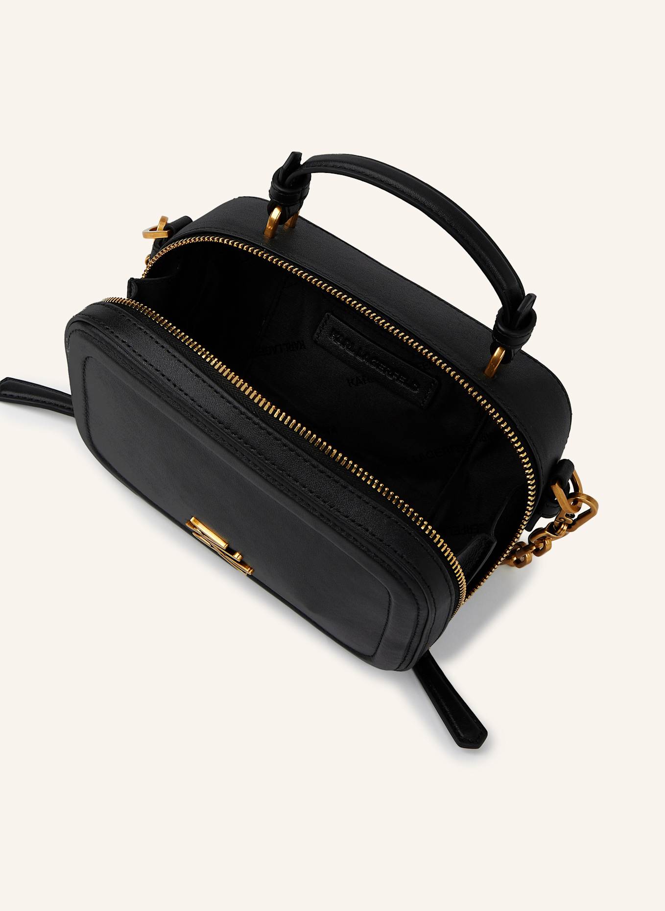 KARL LAGERFELD Umhängetasche: SCHWARZ/ GOLD