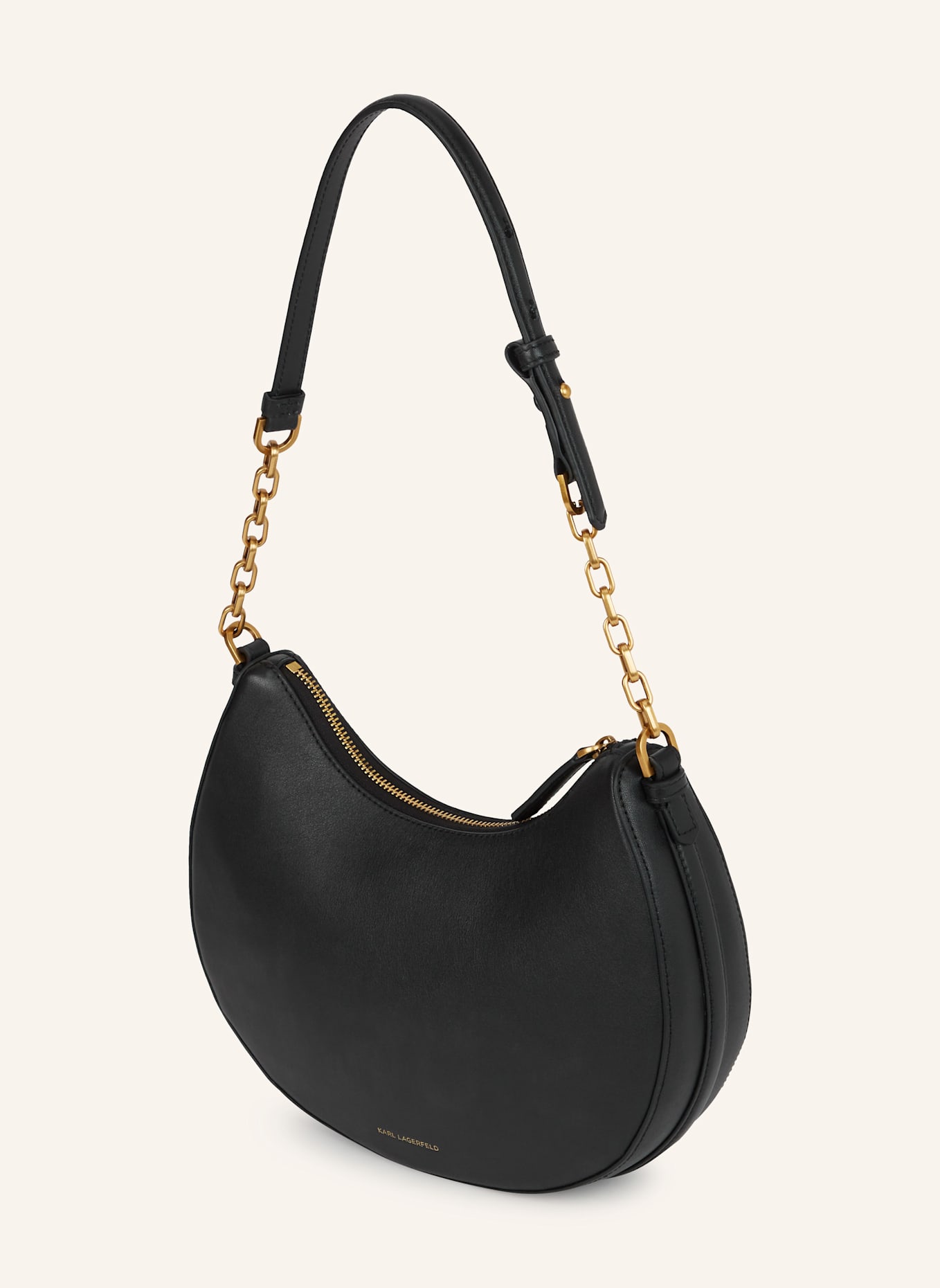 KARL LAGERFELD K/Autograph Schultertasche: SCHWARZ/ GOLD