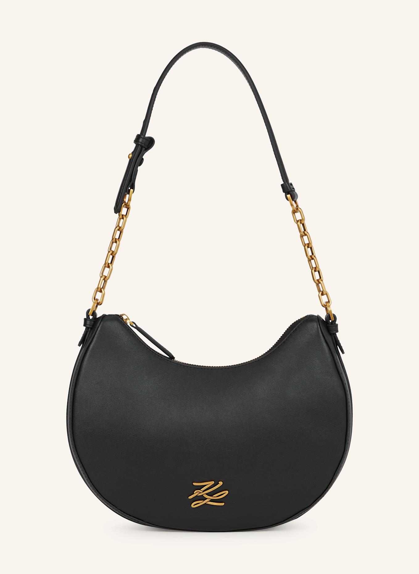 KARL LAGERFELD K/Autograph Schultertasche: SCHWARZ/ GOLD