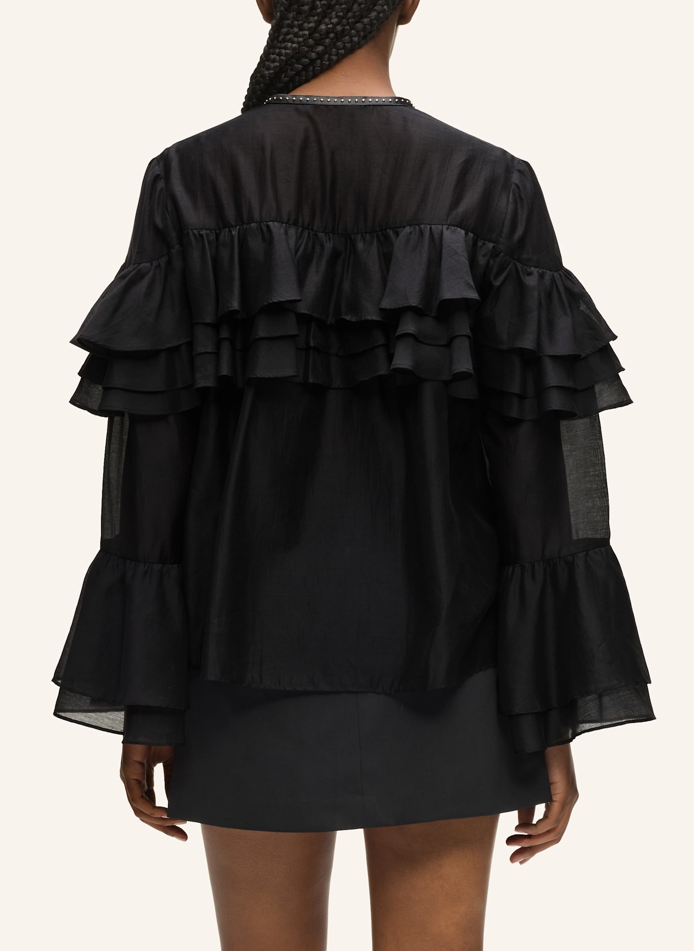 KARL LAGERFELD Bluse: SCHWARZ