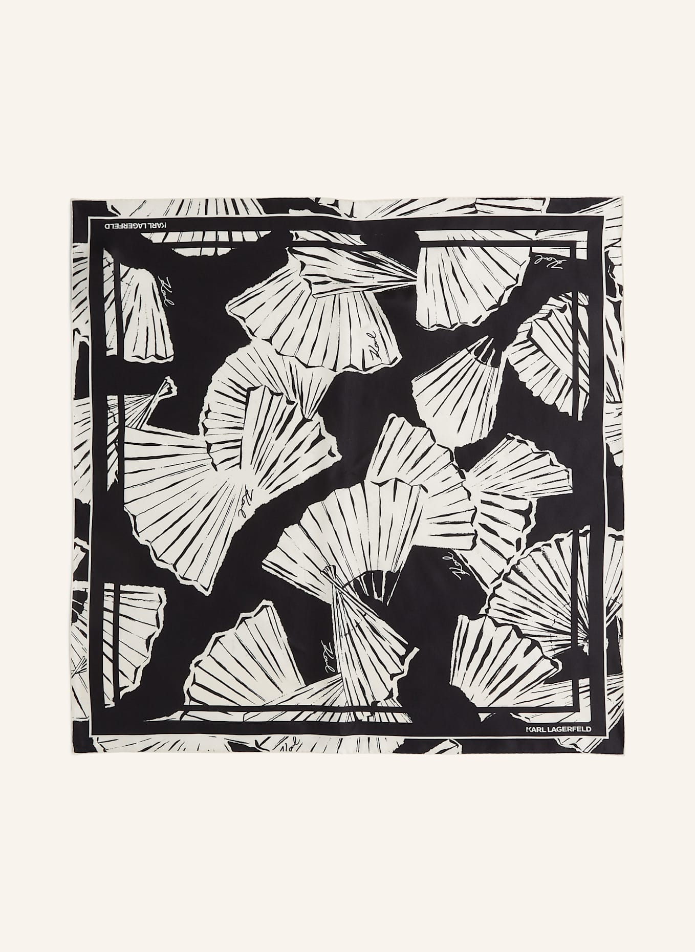 KARL LAGERFELD Schal: SCHWARZ