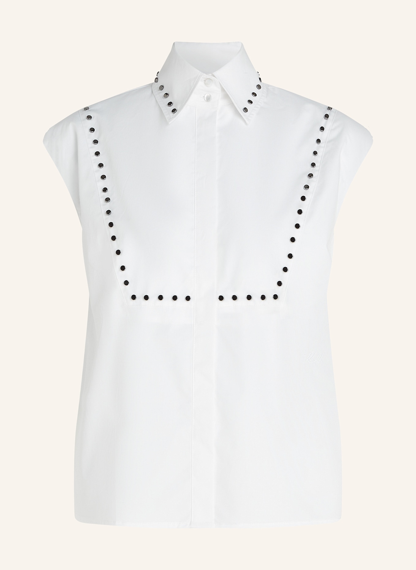 KARL LAGERFELD Bluse: WEISS