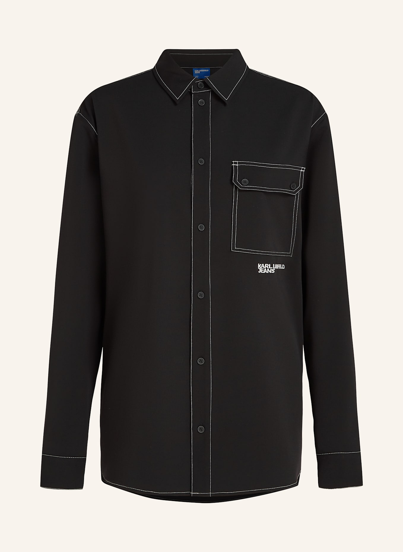 KARL LAGERFELD JEANS Hemd: SCHWARZ