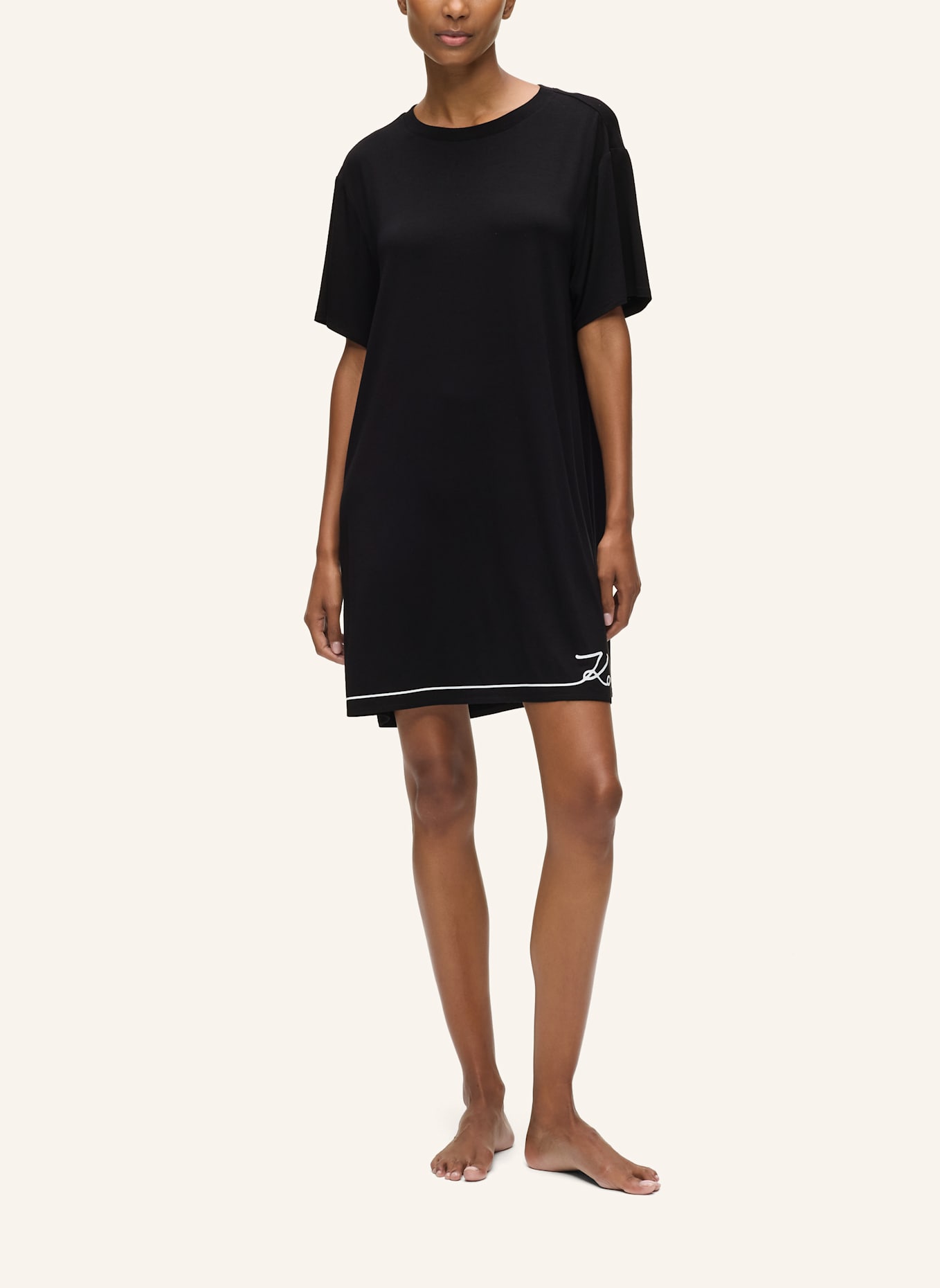 KARL LAGERFELD Nachtwäsche top: SCHWARZ