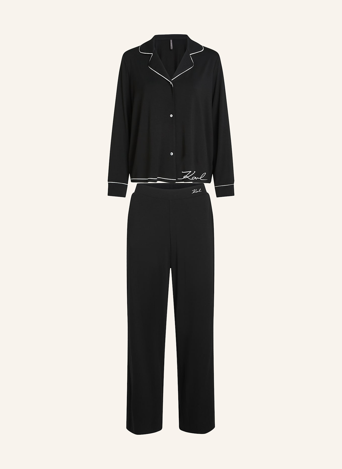 KARL LAGERFELD Nachtwäsche: SCHWARZ