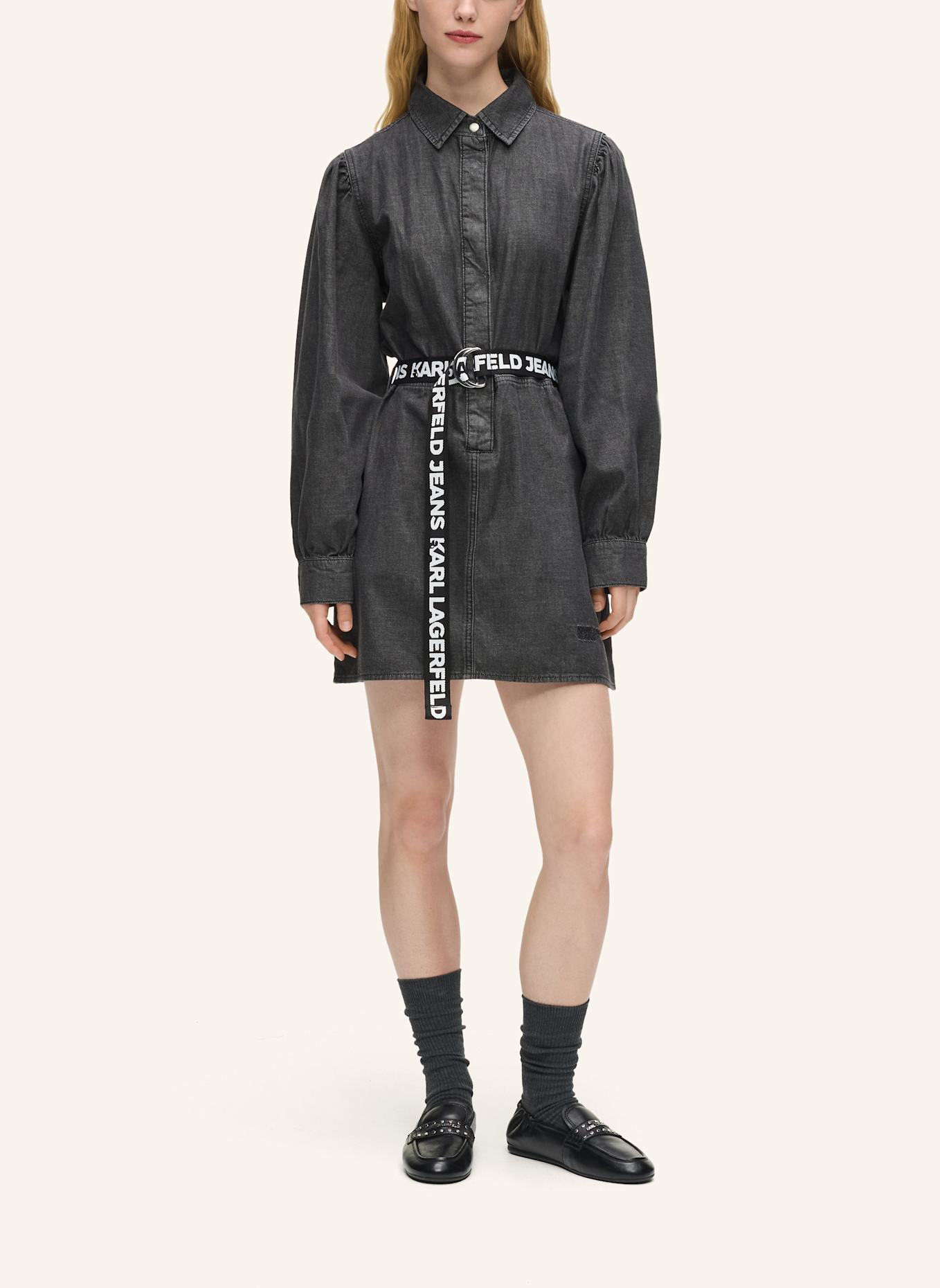 KARL LAGERFELD JEANS Kleid: SCHWARZ