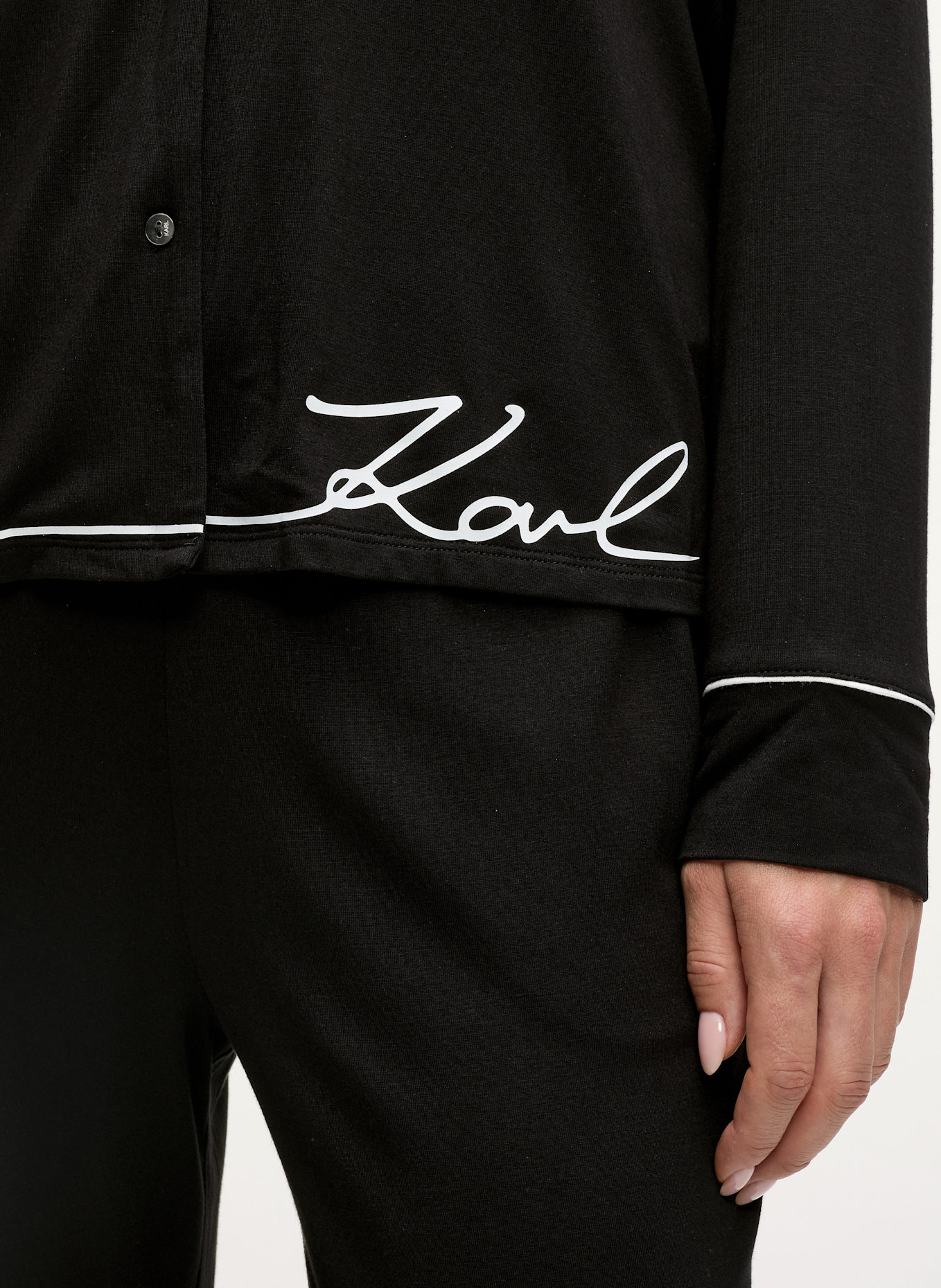 KARL LAGERFELD Nachtwäsche: SCHWARZ