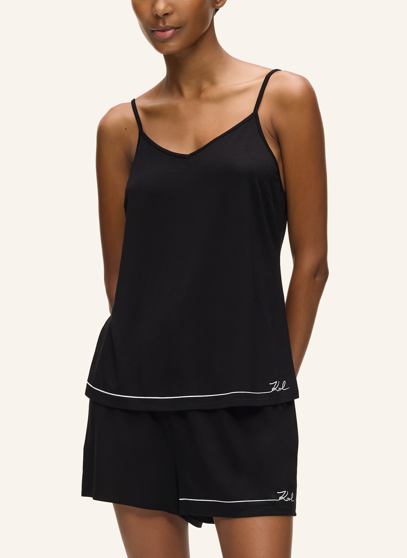 KARL LAGERFELD Nachtwäsche: SCHWARZ