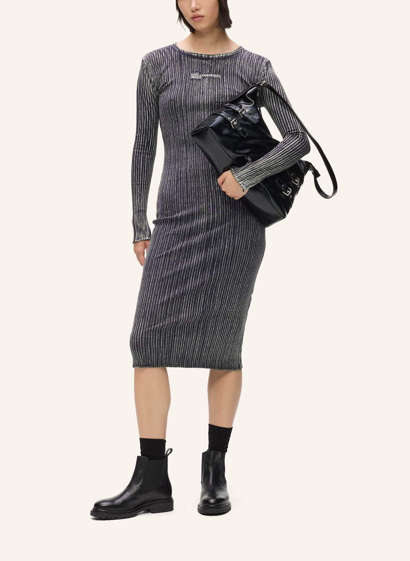 KARL LAGERFELD JEANS Kleid: SCHWARZ