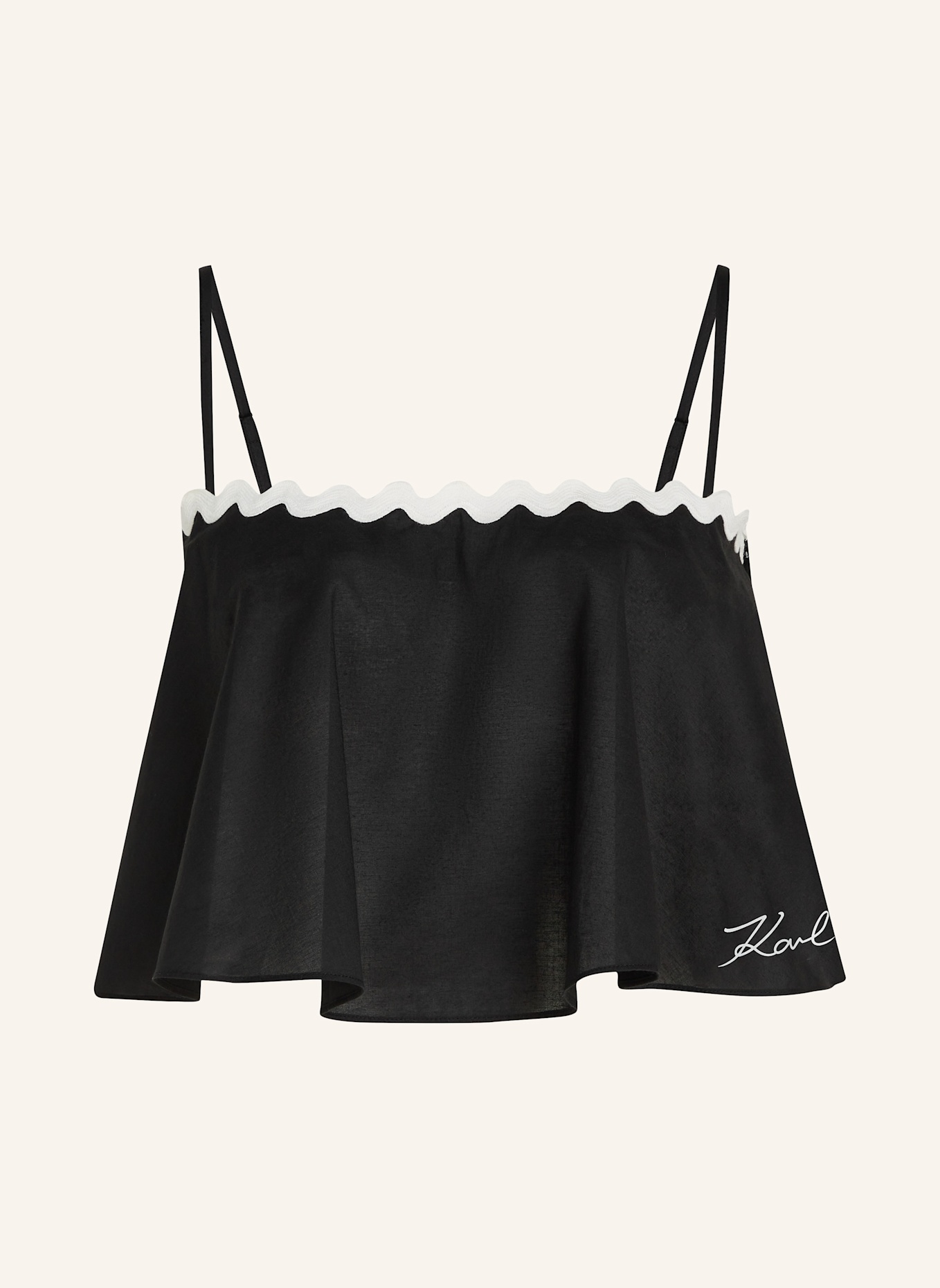 KARL LAGERFELD Top: SCHWARZ
