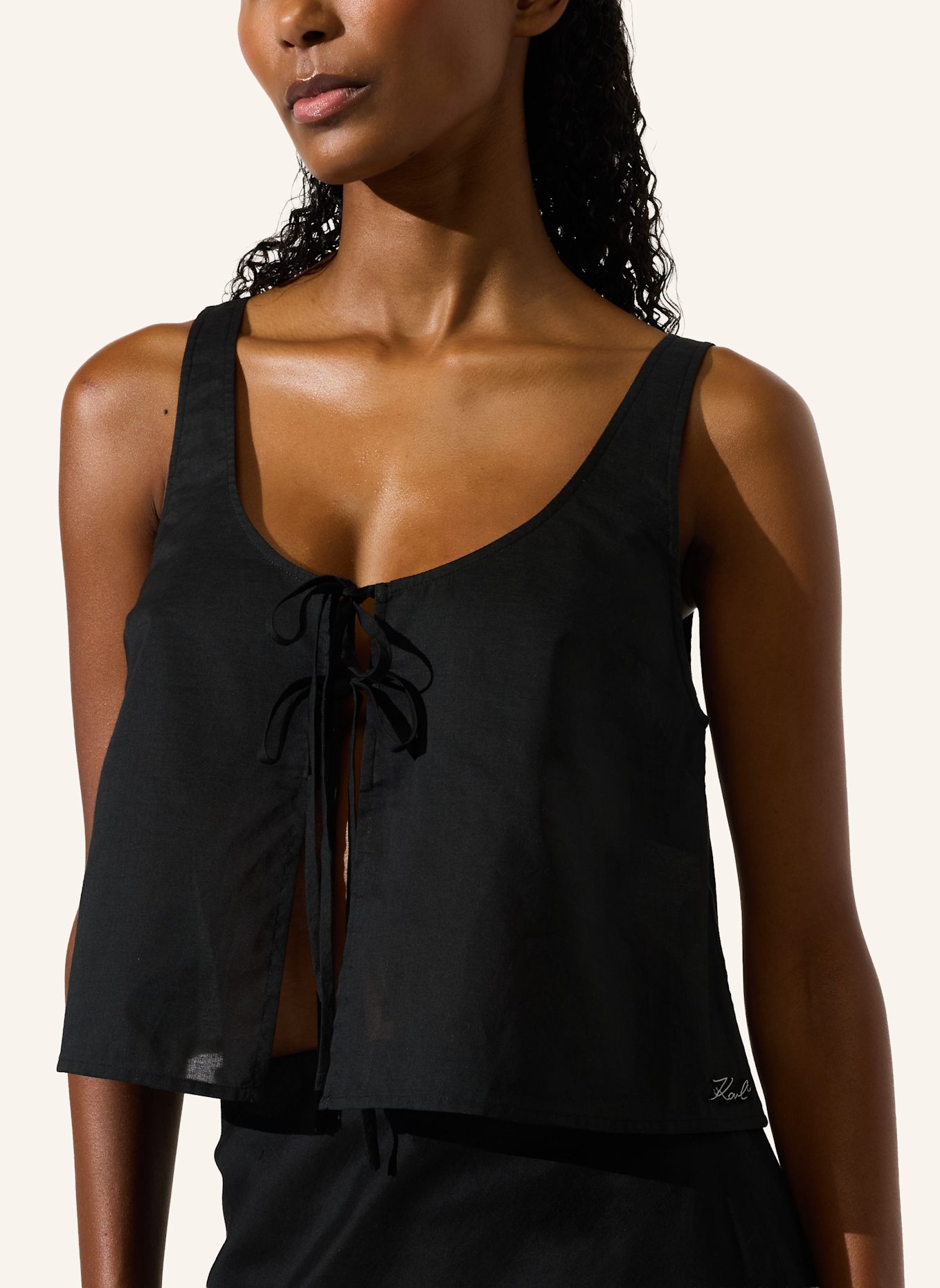 KARL LAGERFELD Top: SCHWARZ