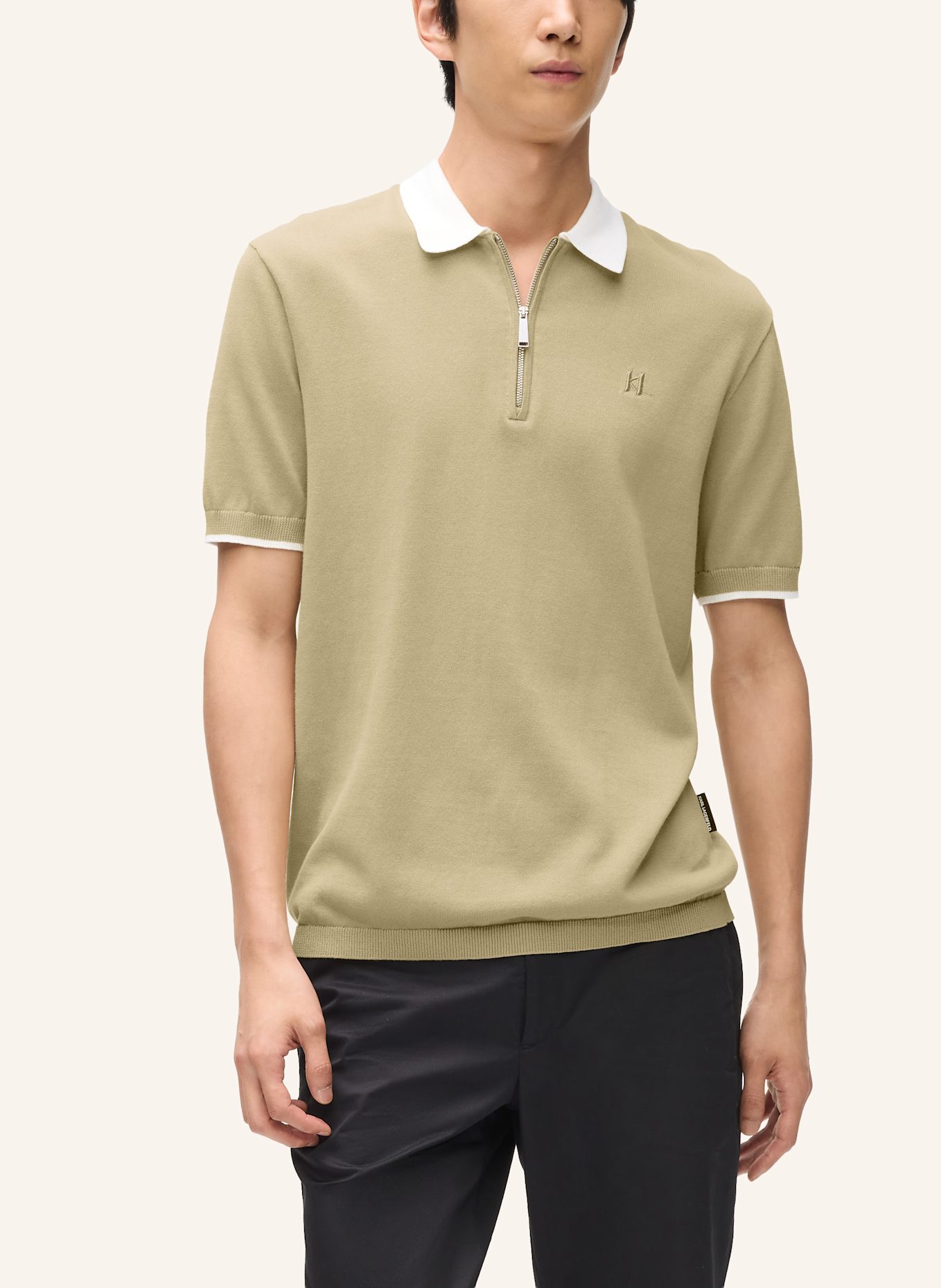 KARL LAGERFELD Poloshirt: KHAKI