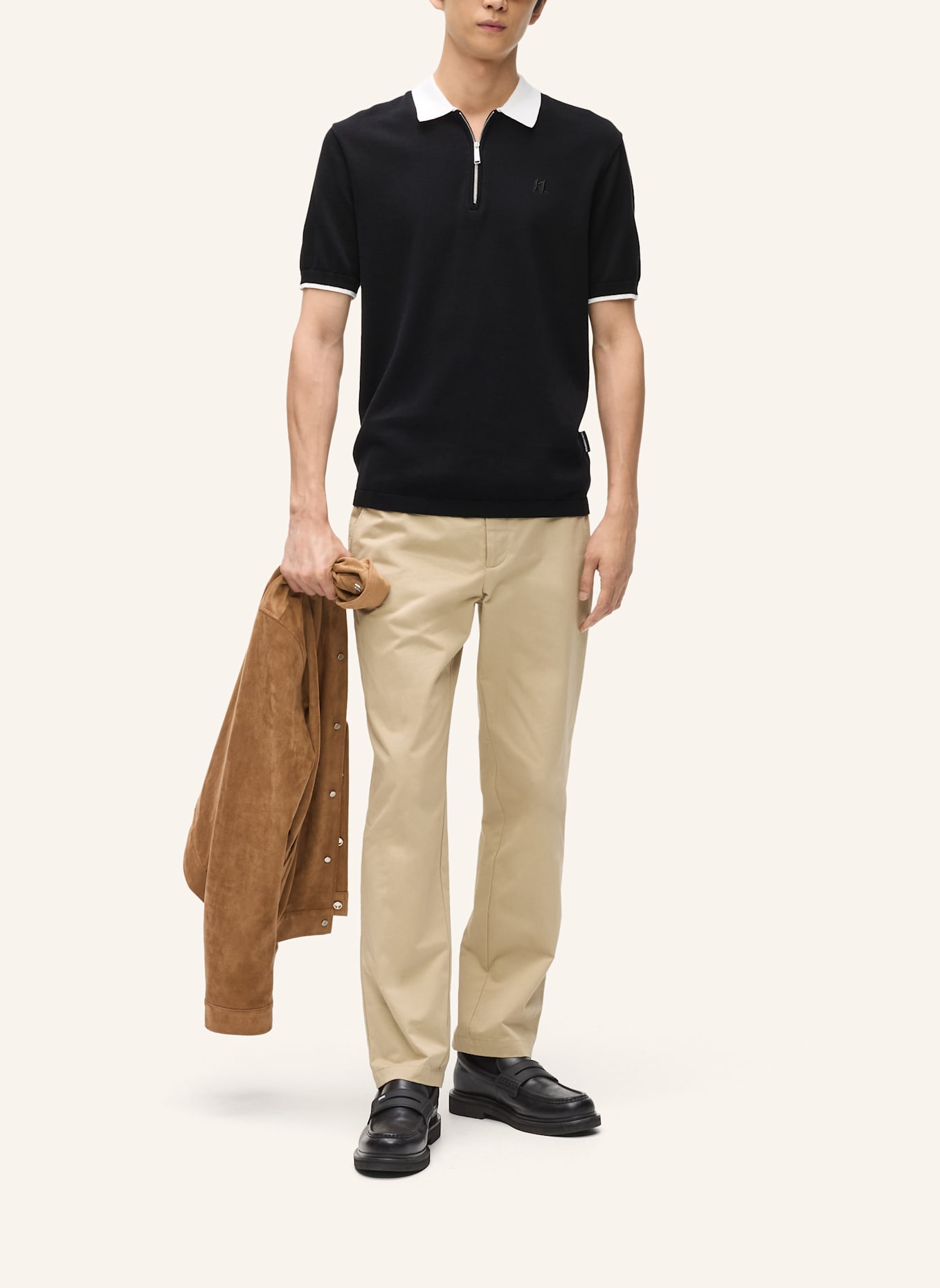 KARL LAGERFELD Poloshirt: SCHWARZ