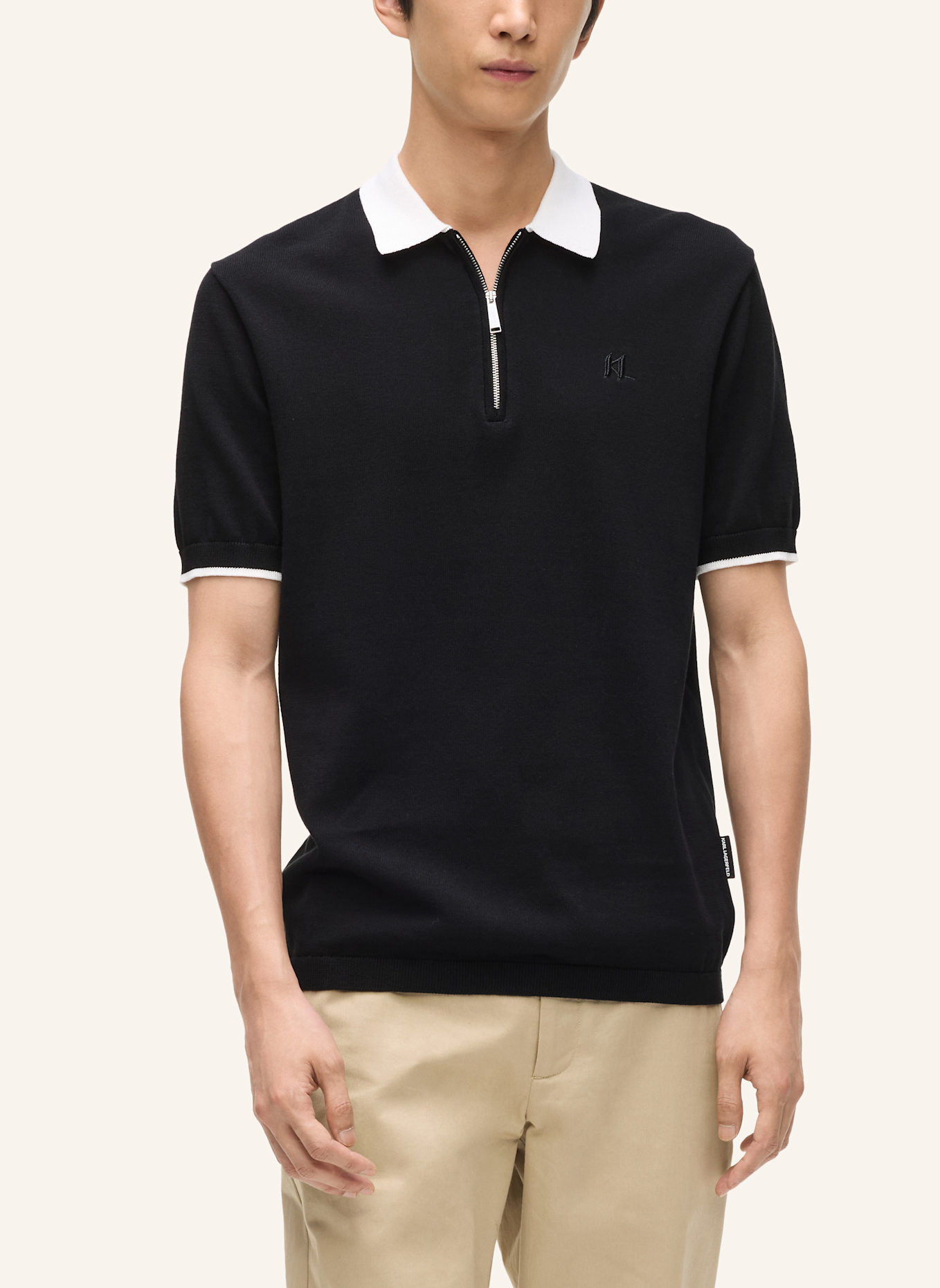 KARL LAGERFELD Poloshirt: SCHWARZ