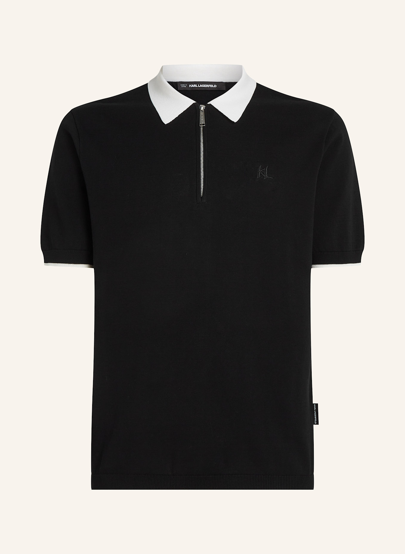 KARL LAGERFELD Poloshirt: SCHWARZ