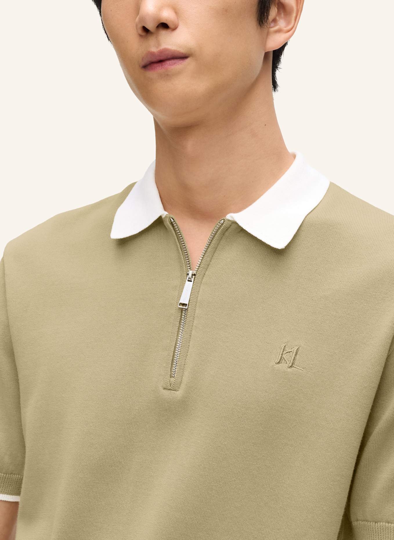KARL LAGERFELD Poloshirt: KHAKI