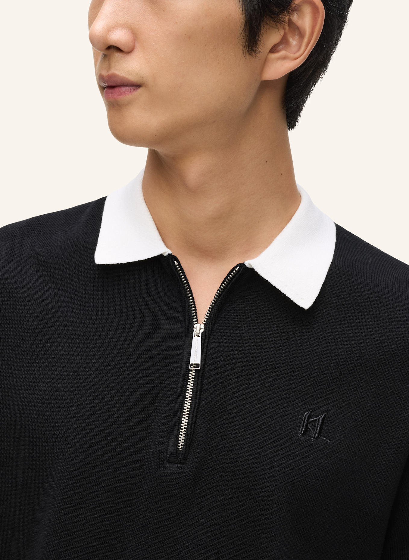 KARL LAGERFELD Poloshirt: SCHWARZ
