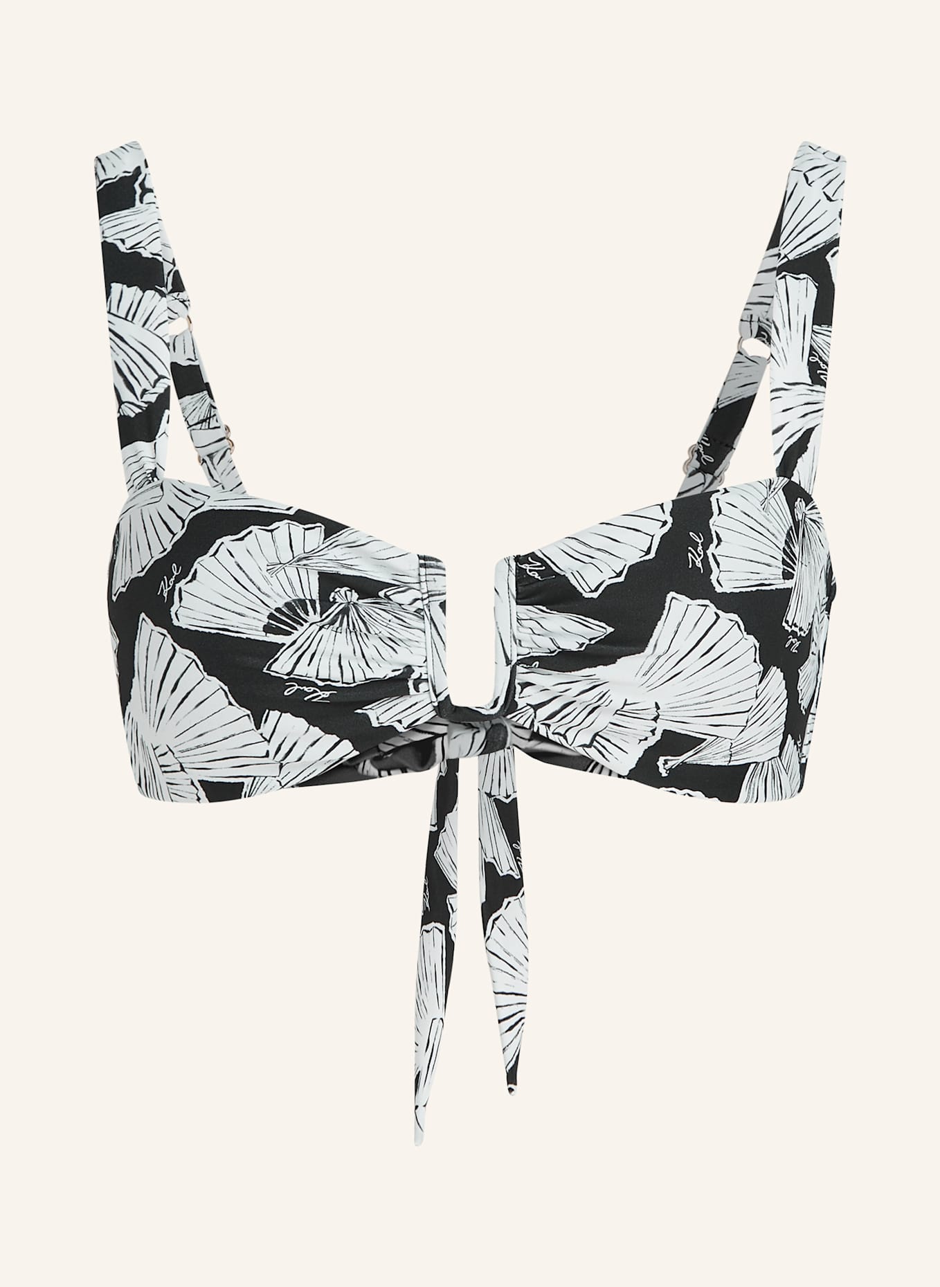 KARL LAGERFELD Bikini-Top: SCHWARZ