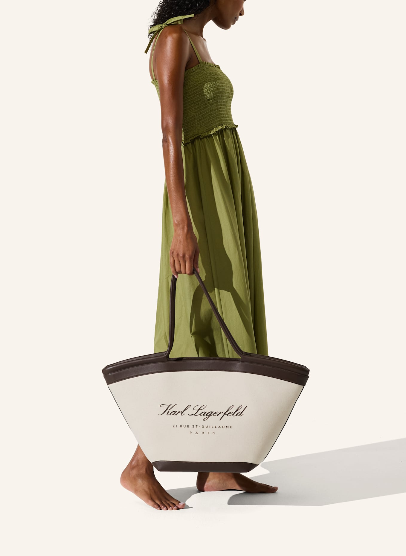 KARL LAGERFELD Strandtasche: BEIGE