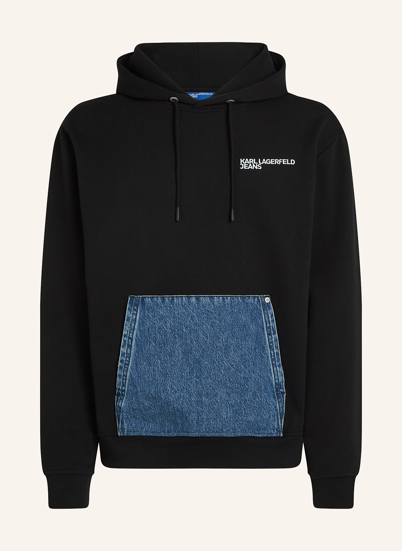 KARL LAGERFELD JEANS Hoodie: SCHWARZ