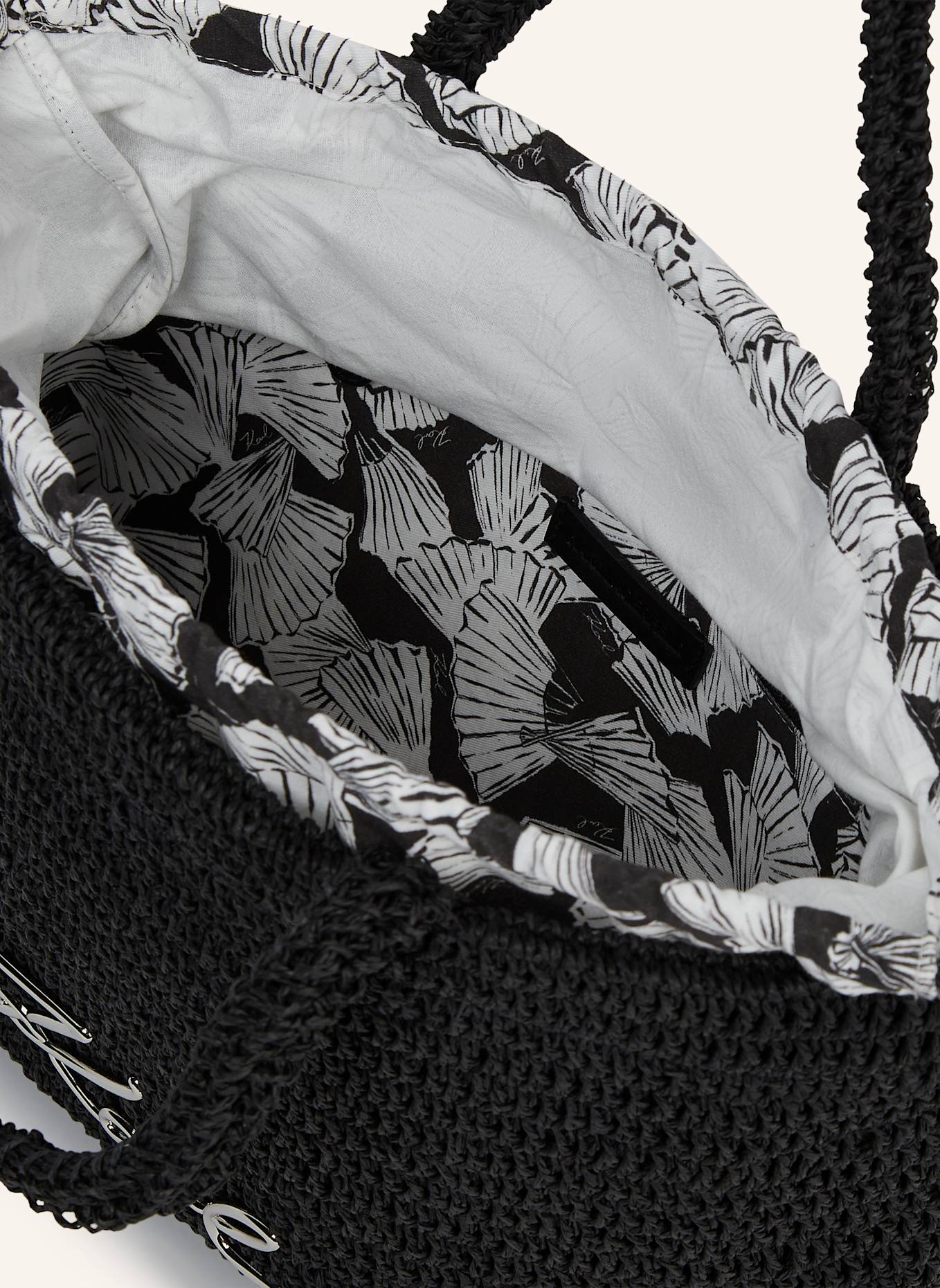 KARL LAGERFELD Strandtasche: SCHWARZ