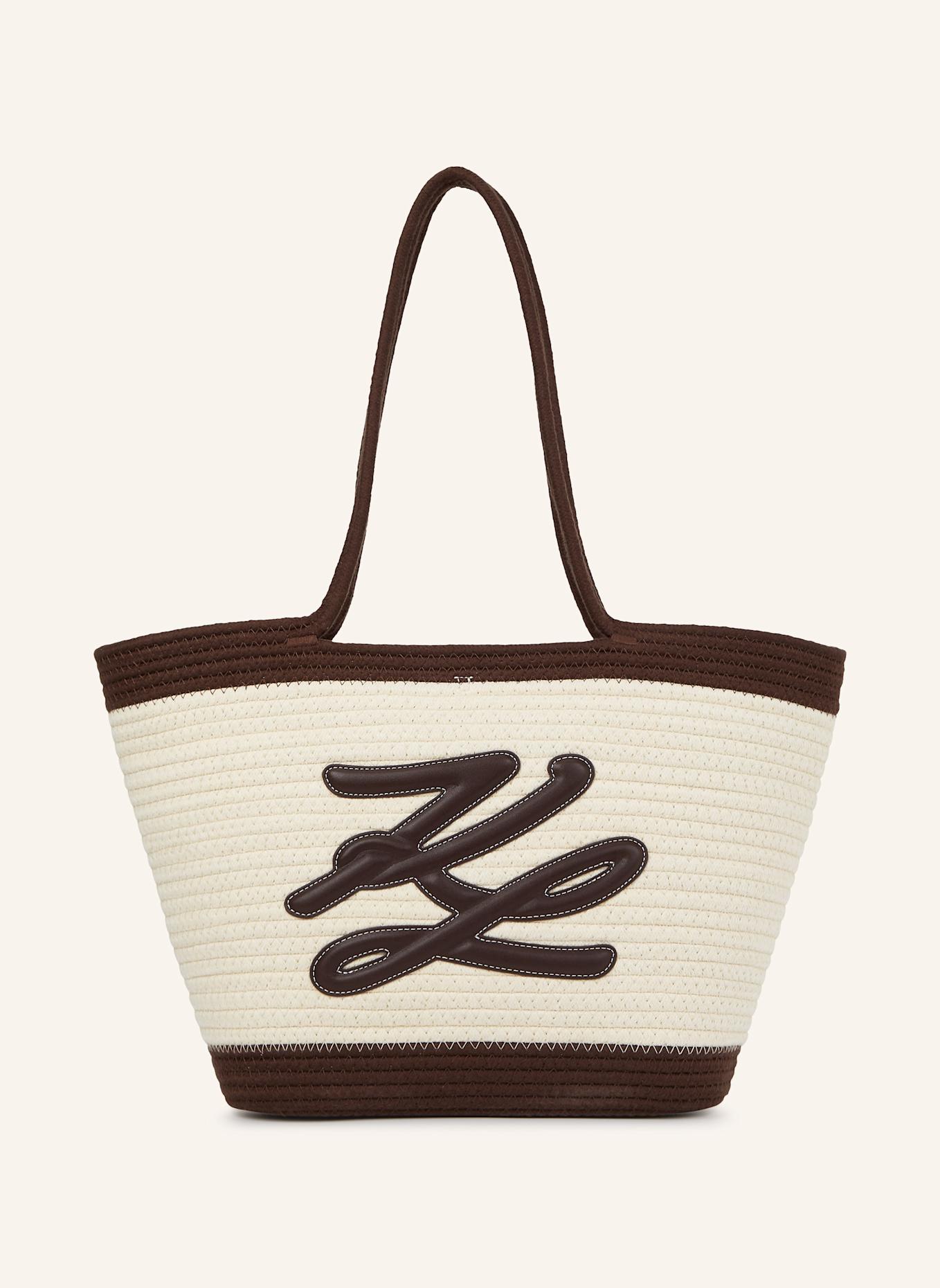 KARL LAGERFELD Strandtasche: DUNKELBRAUN