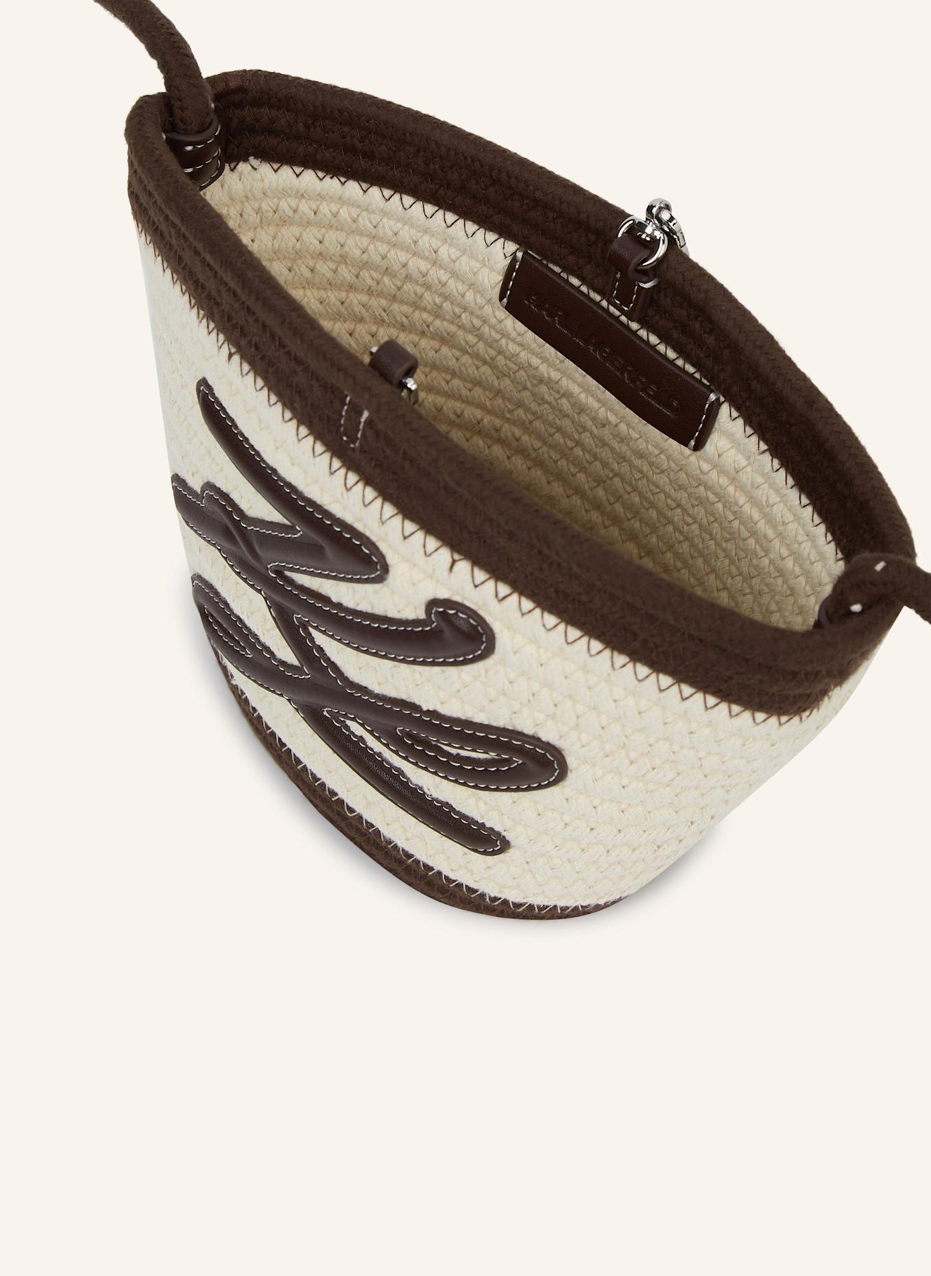 KARL LAGERFELD Strandtasche: DUNKELBRAUN