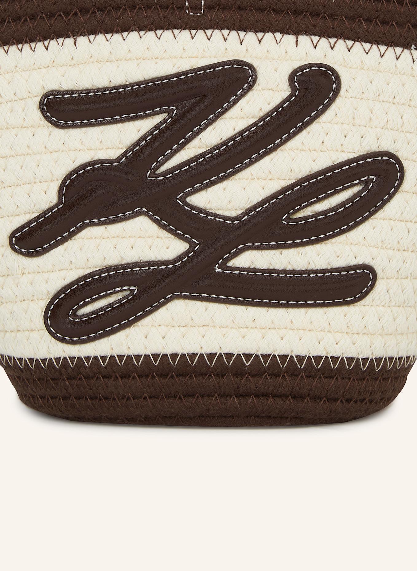 KARL LAGERFELD Strandtasche: DUNKELBRAUN