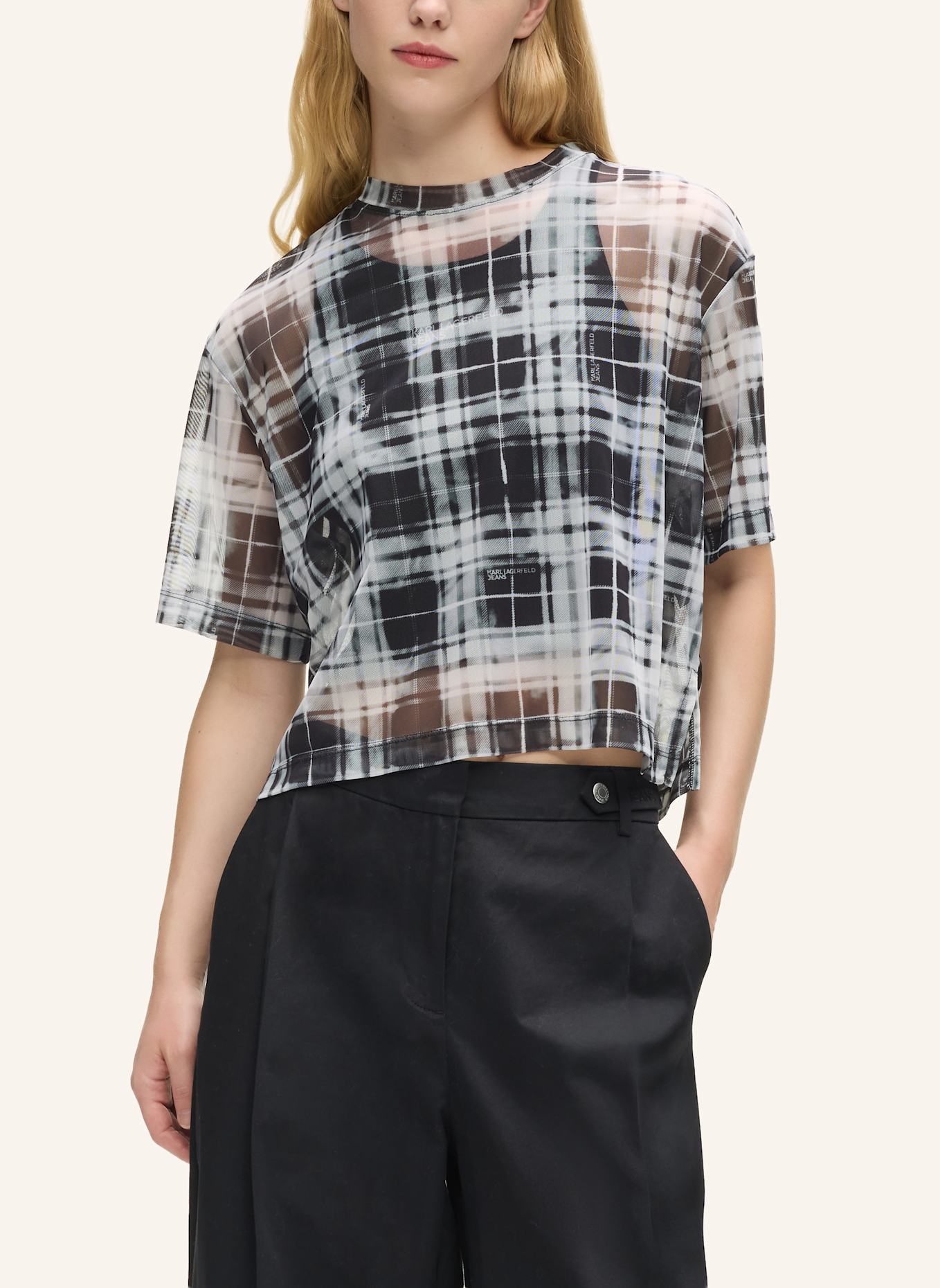 KARL LAGERFELD JEANS Top: SCHWARZ