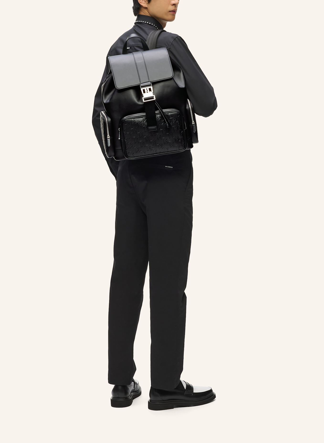 KARL LAGERFELD Rucksack: SCHWARZ