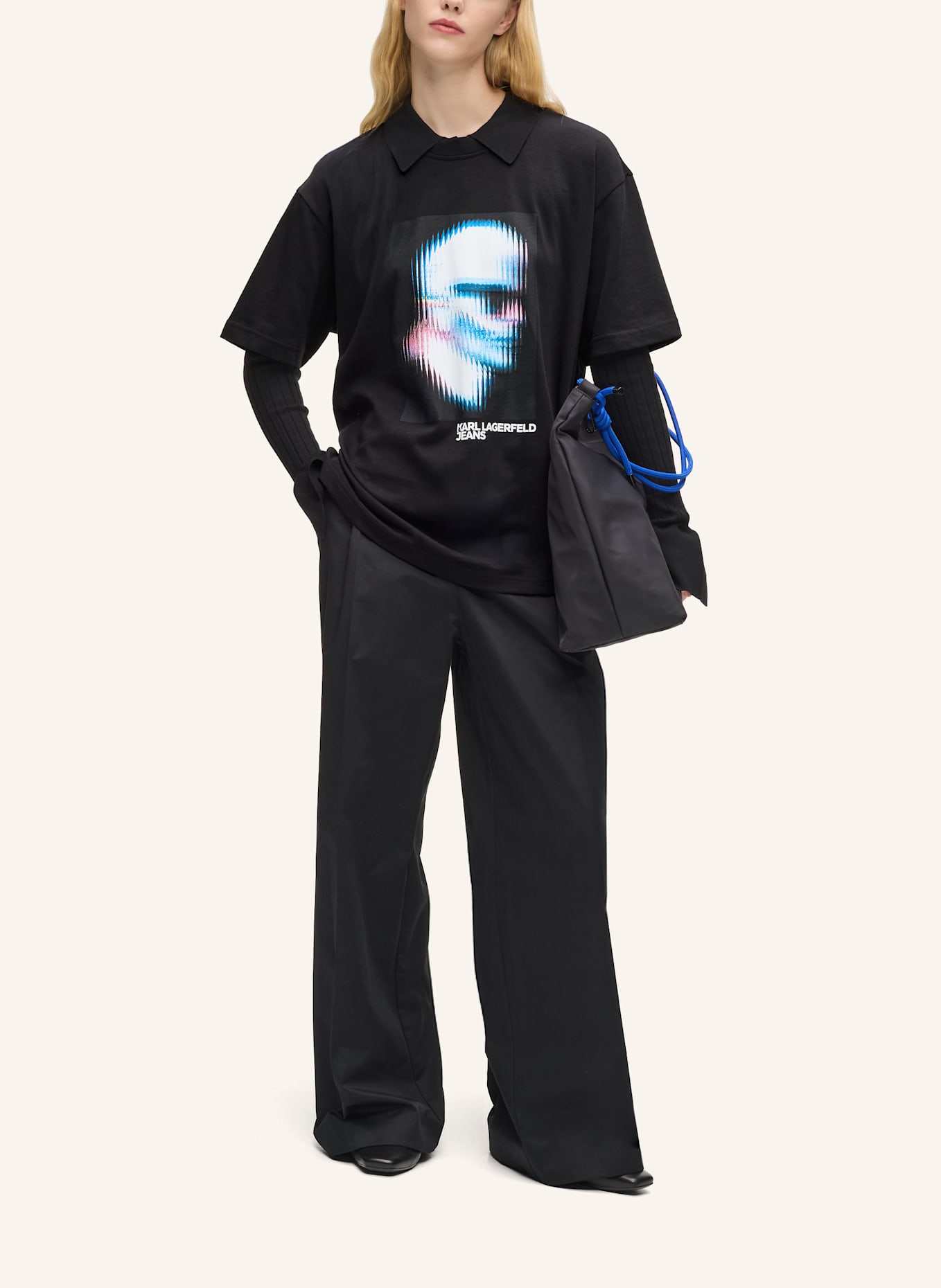 KARL LAGERFELD JEANS T-shirt: SCHWARZ