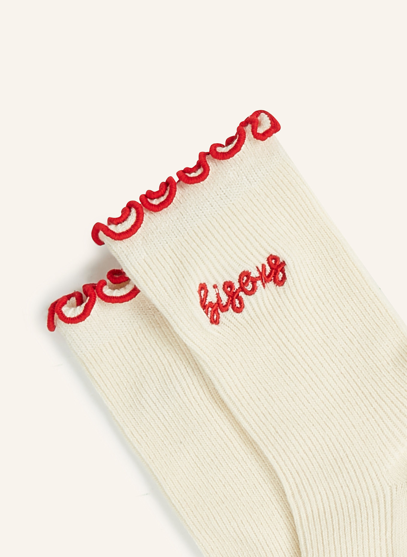 KARL LAGERFELD Socken: BEIGE/ ROT/ ROSA