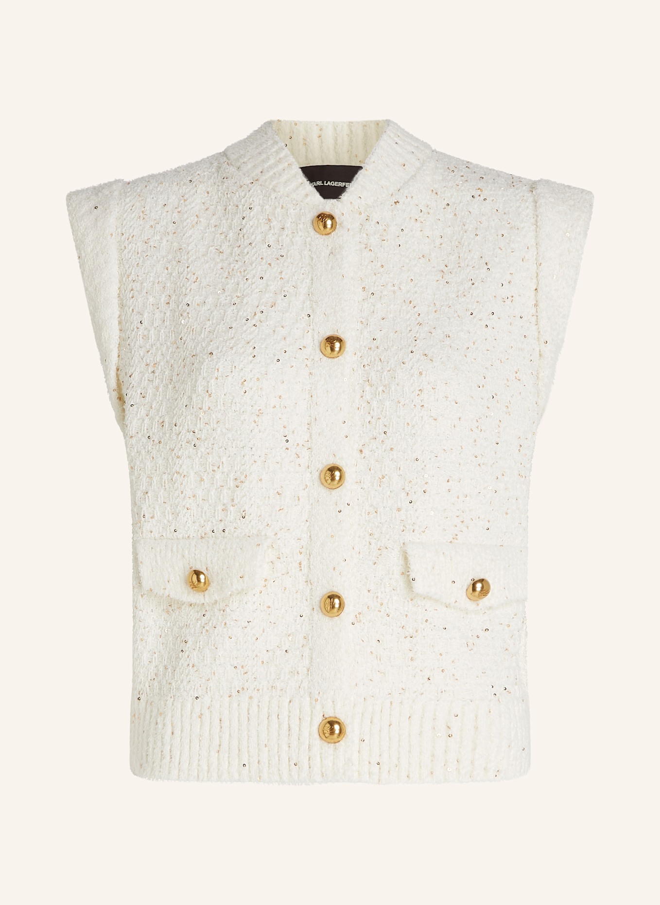 KARL LAGERFELD Strickjacke: BEIGE