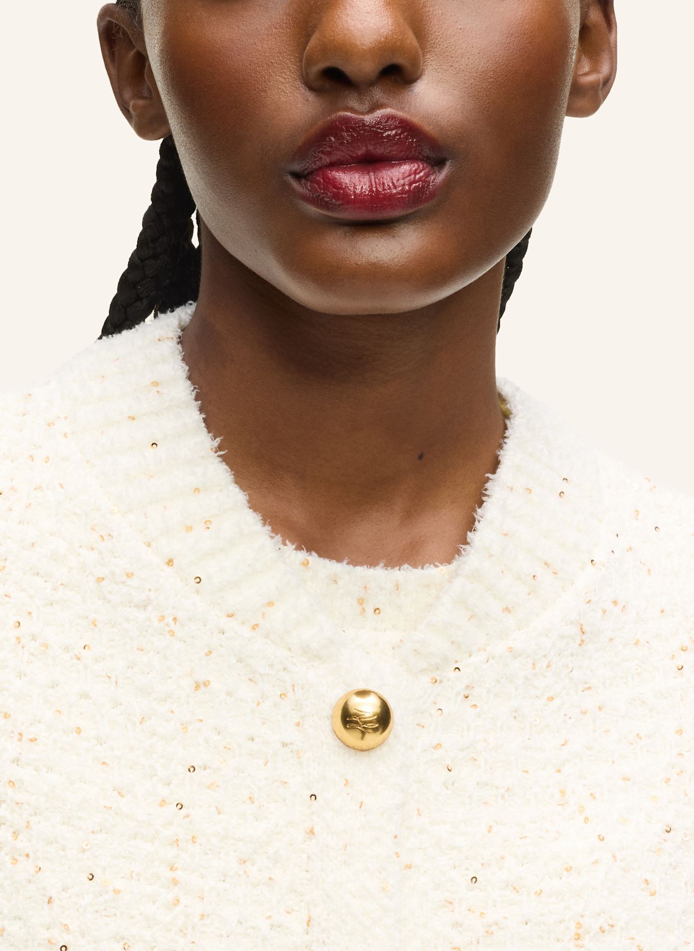 KARL LAGERFELD Strickjacke: BEIGE