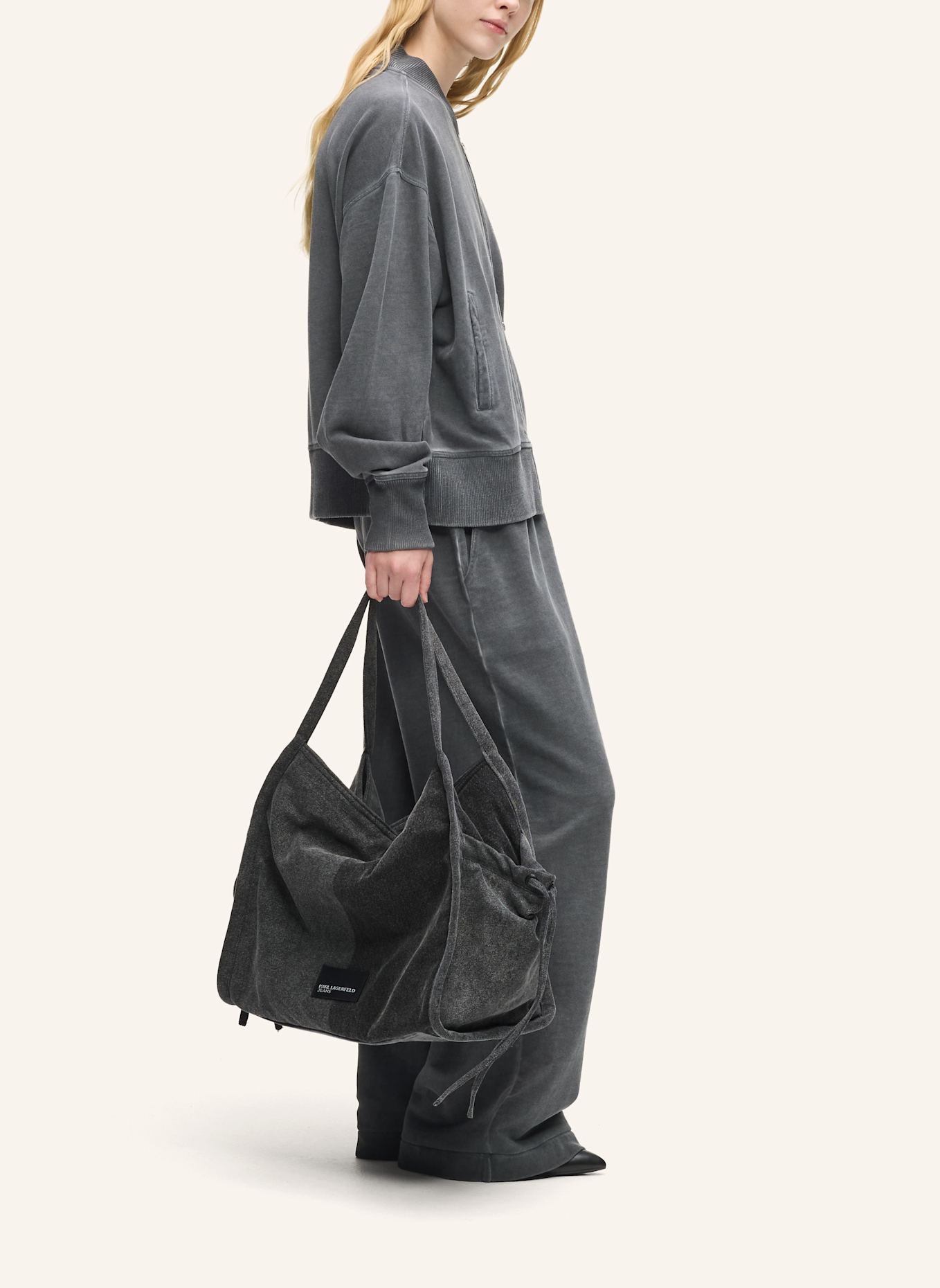 KARL LAGERFELD JEANS Shopper: SCHWARZ/ GRAU