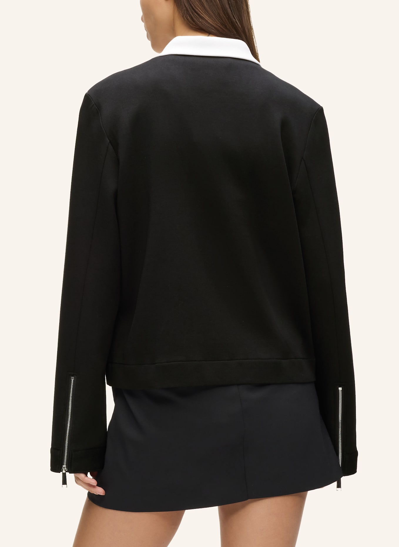 KARL LAGERFELD Sweatshirt: WEISS/ SCHWARZ