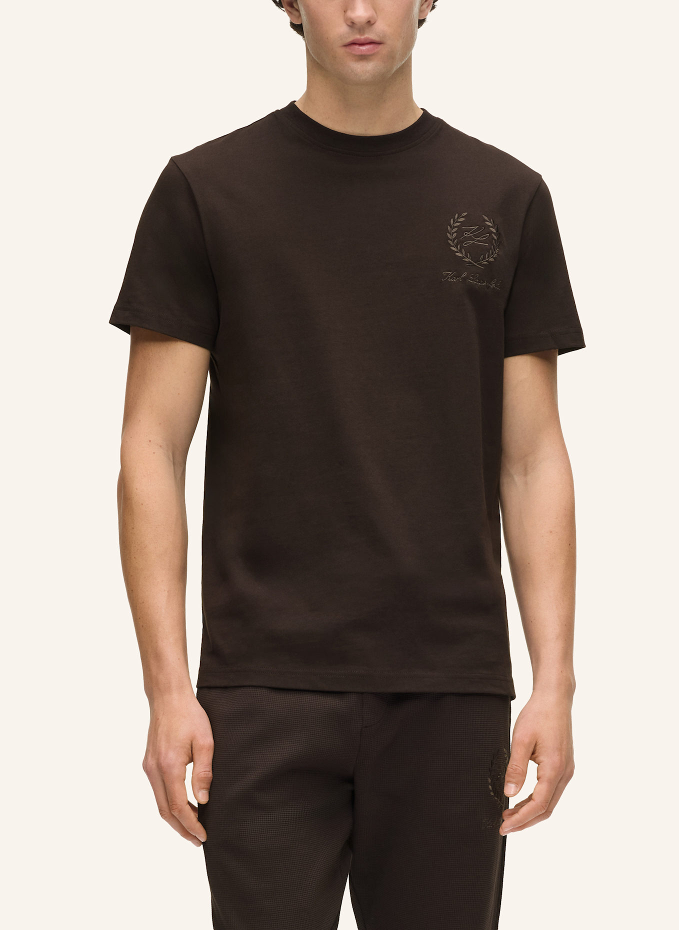 KARL LAGERFELD Top: DUNKELBRAUN