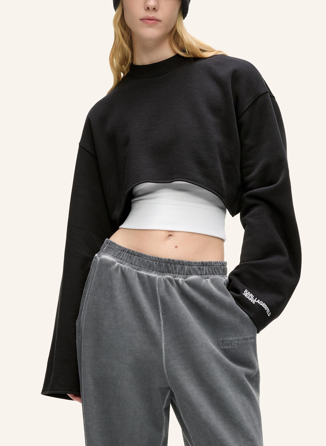 KARL LAGERFELD JEANS Sweatshirt: WEISS/ SCHWARZ