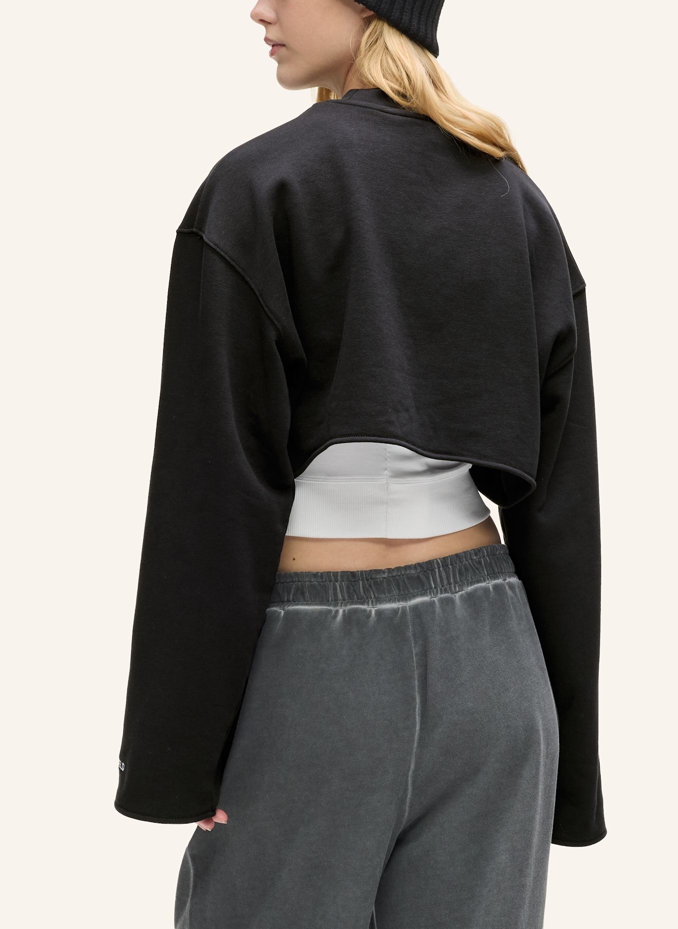 KARL LAGERFELD JEANS Sweatshirt: WEISS/ SCHWARZ