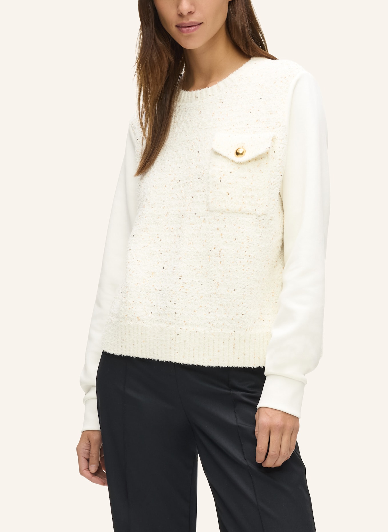 KARL LAGERFELD Sweatshirt: BEIGE
