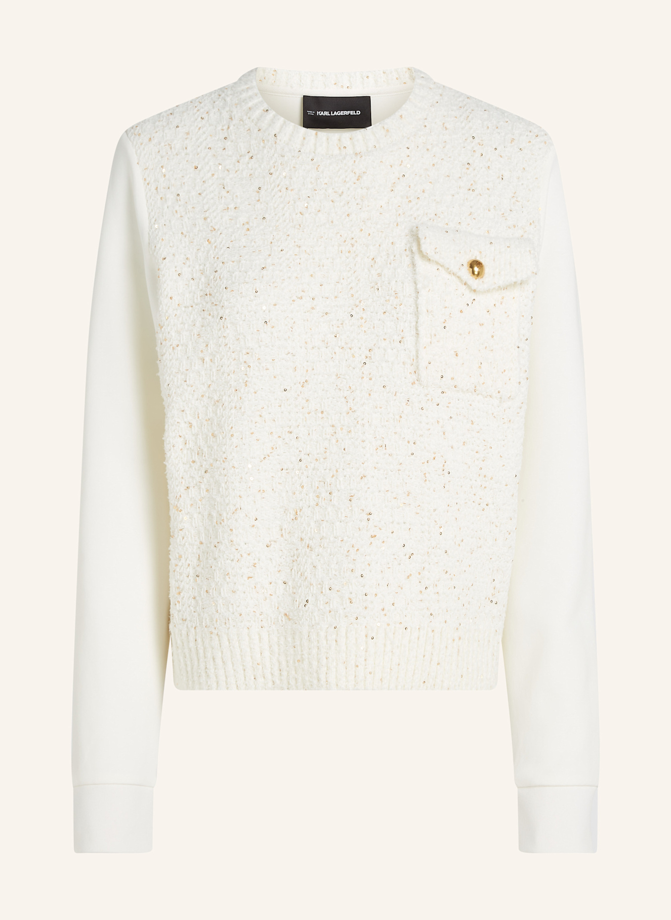KARL LAGERFELD Sweatshirt: BEIGE