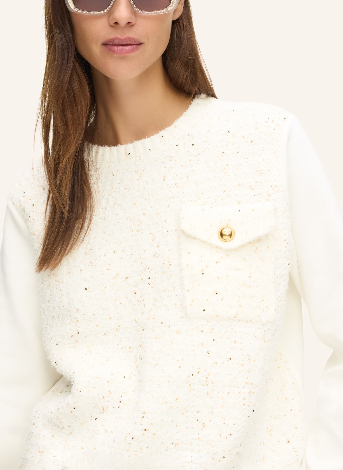 KARL LAGERFELD Sweatshirt: BEIGE