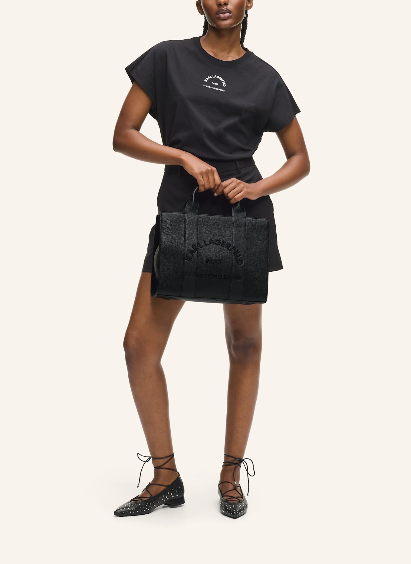 KARL LAGERFELD Handtasche: SCHWARZ