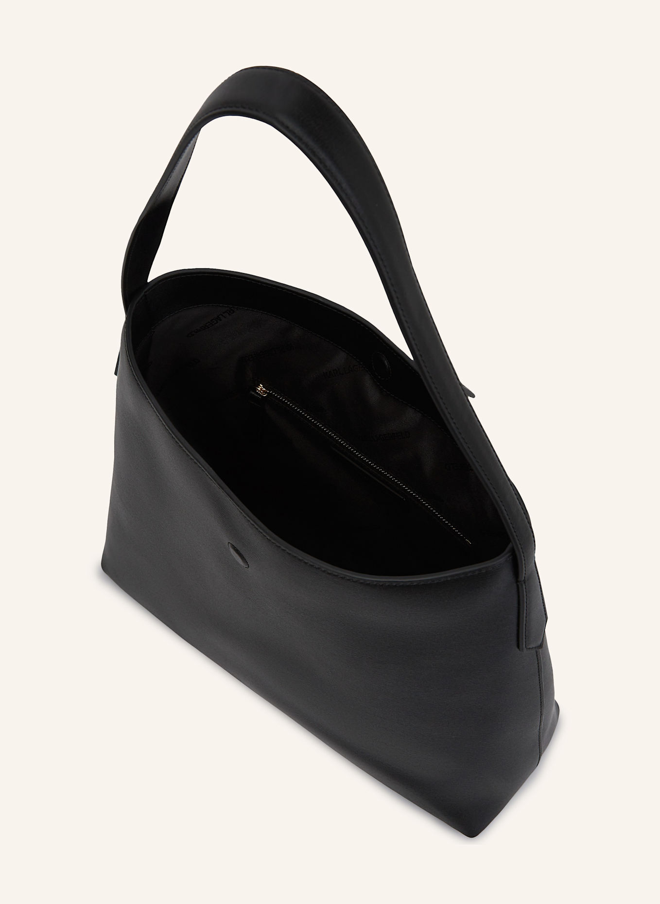 KARL LAGERFELD Hobo-Bag: SCHWARZ/ GOLD