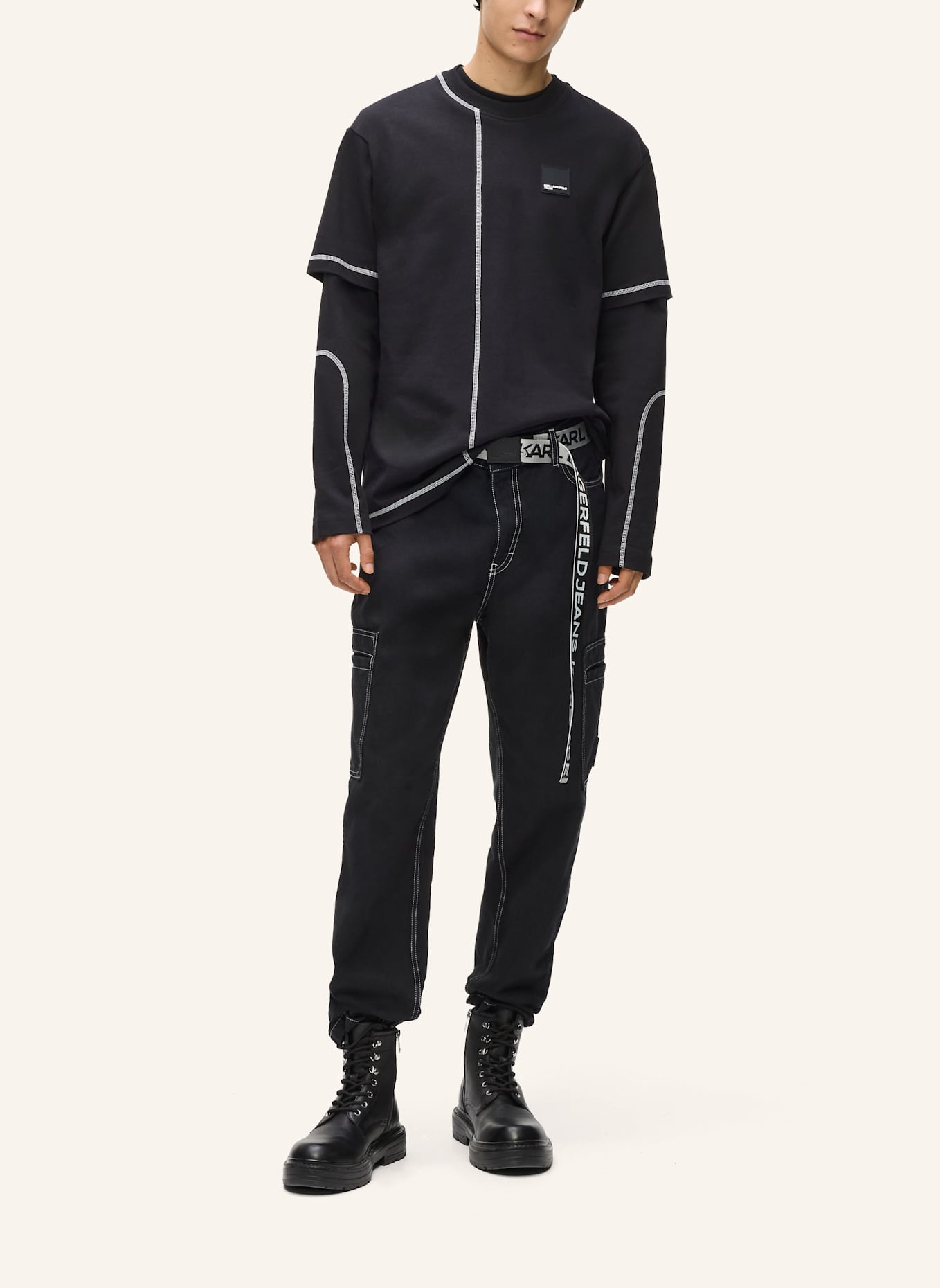 KARL LAGERFELD JEANS Hose: SCHWARZ