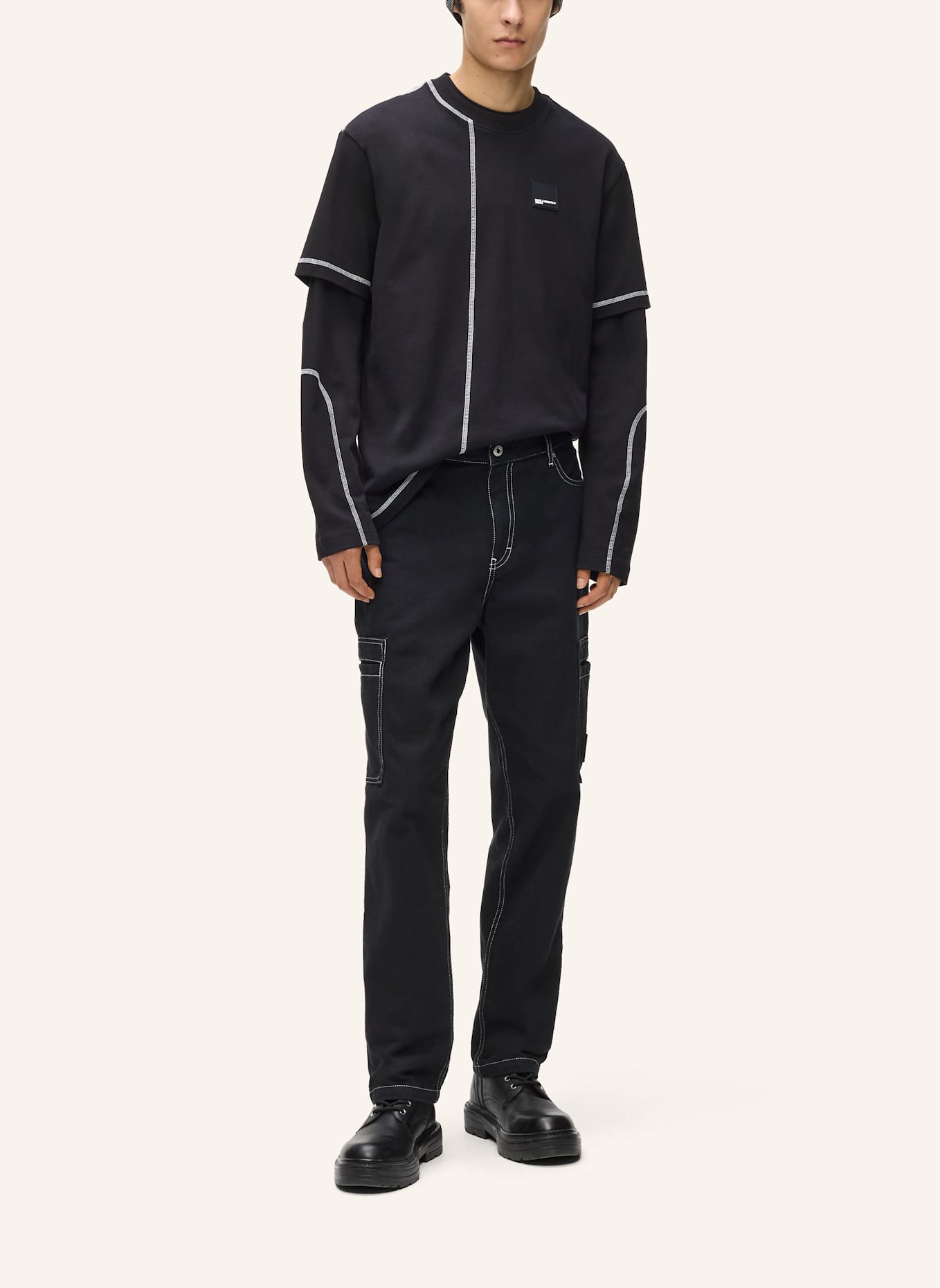 KARL LAGERFELD JEANS Hose: SCHWARZ