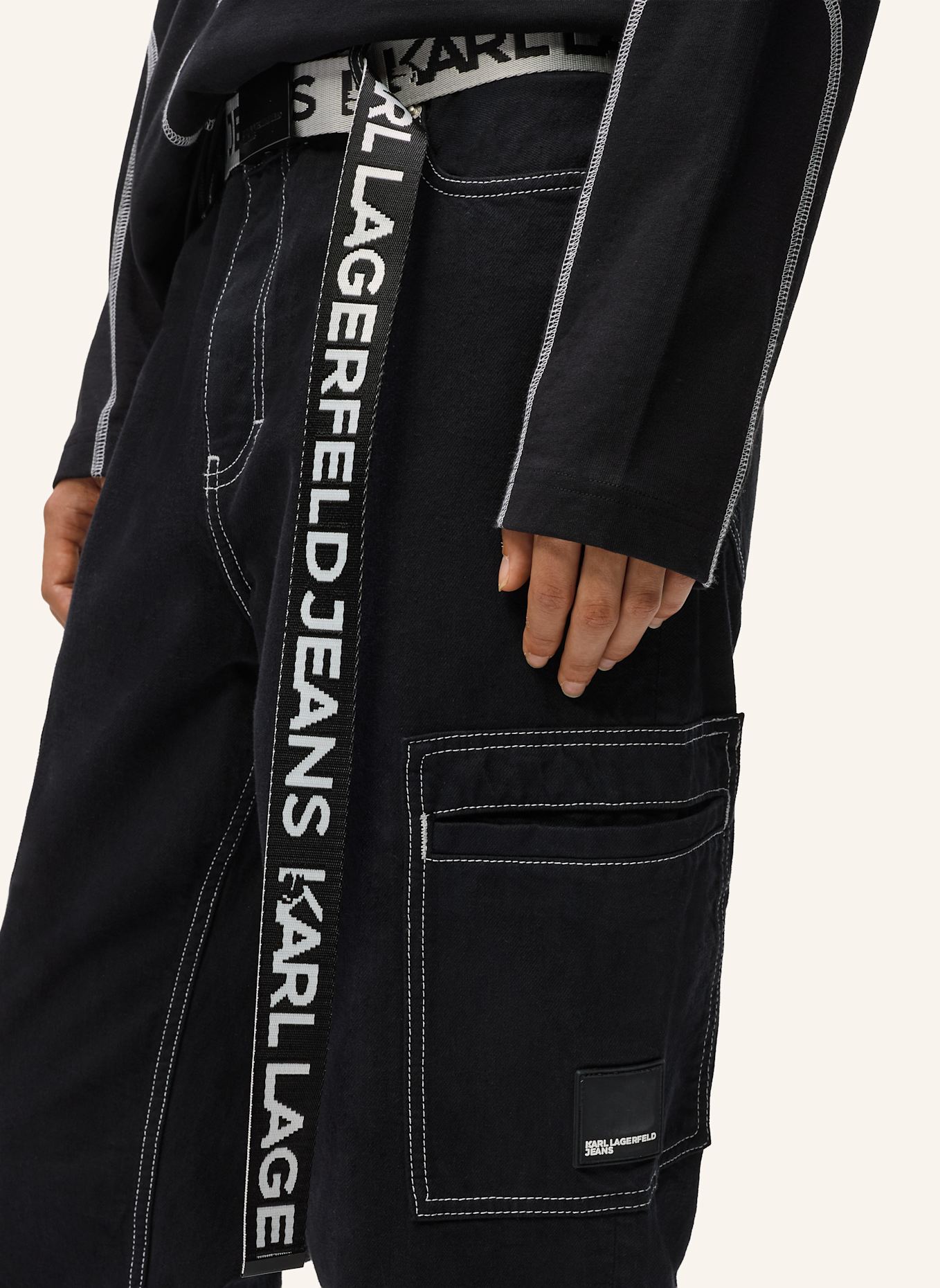 KARL LAGERFELD JEANS Hose: SCHWARZ