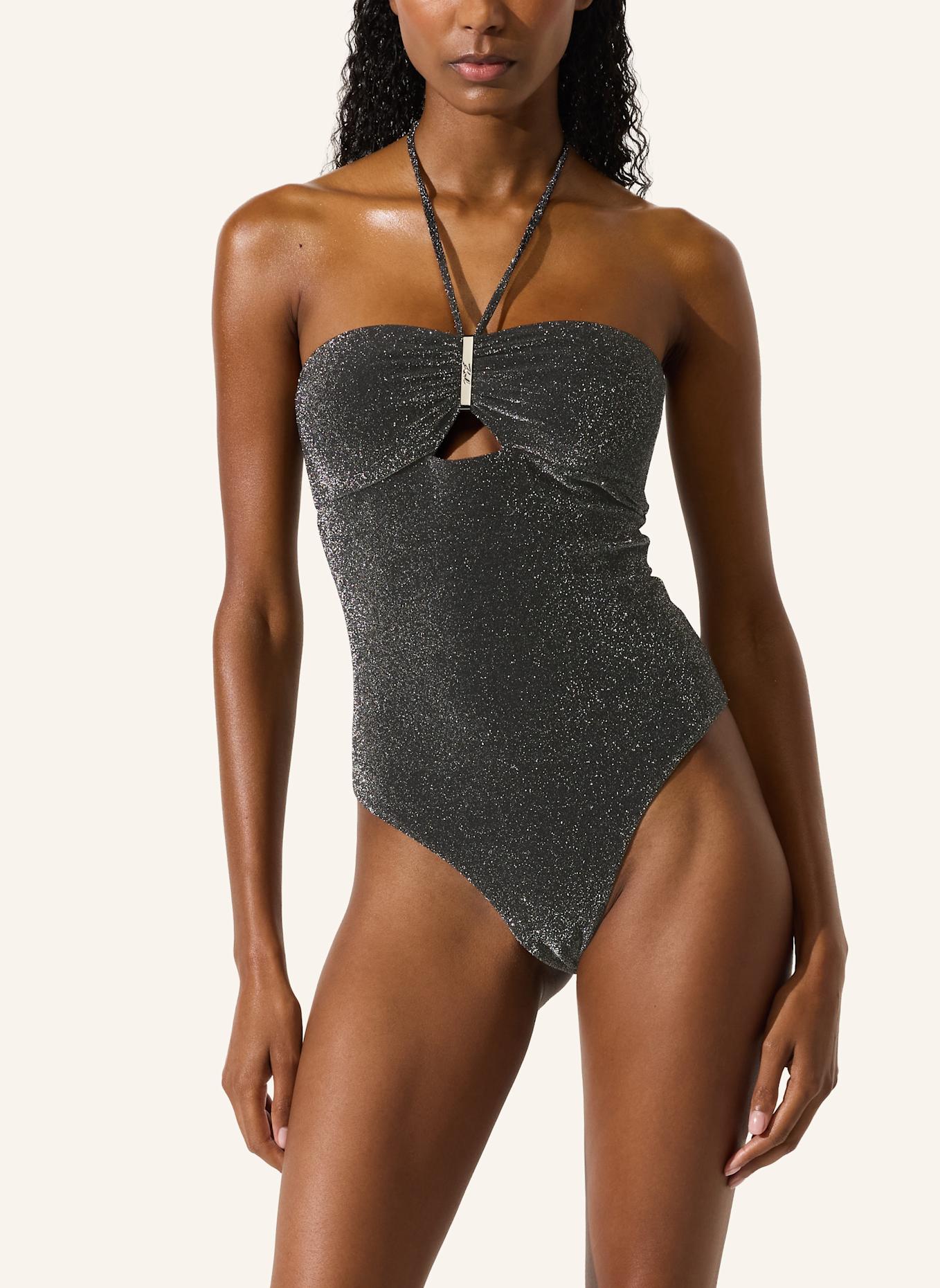 KARL LAGERFELD Badeanzug: SCHWARZ