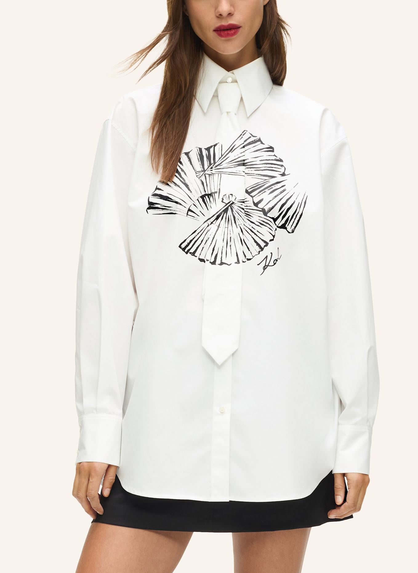 KARL LAGERFELD Bluse: WEISS